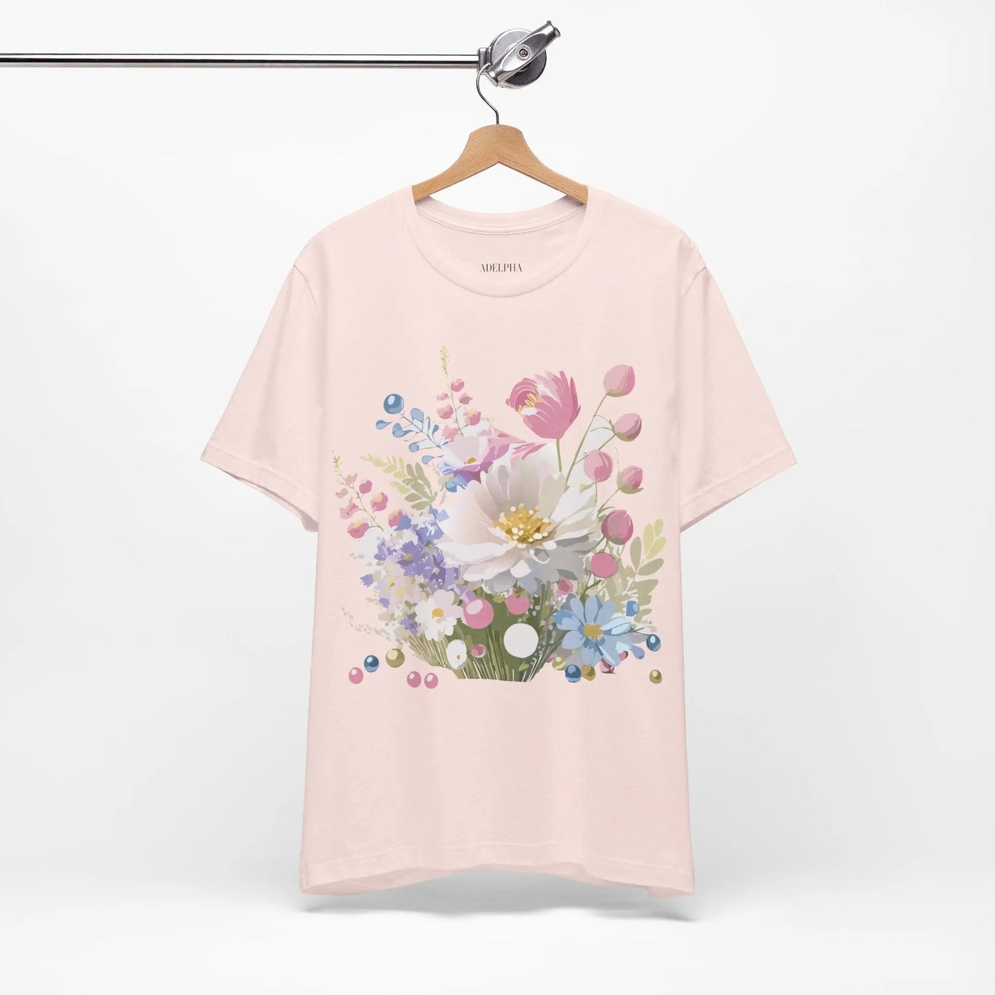 Adelpha Floral Graphic T Shirt Unisex Short Sleeve Art Design Tee Vintage Inspired
