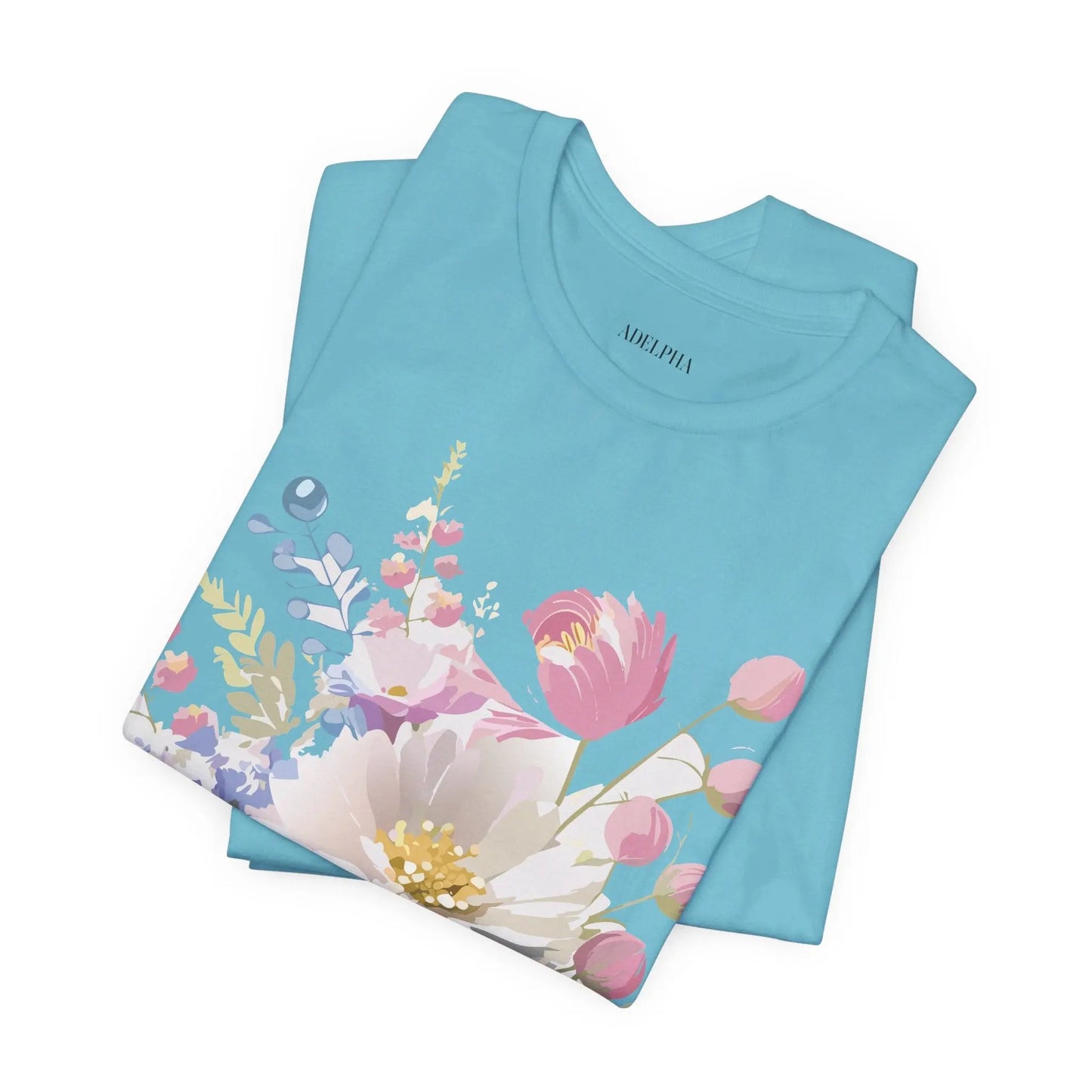 Adelpha Floral Graphic T Shirt Unisex Short Sleeve Art Design Tee Vintage Inspired