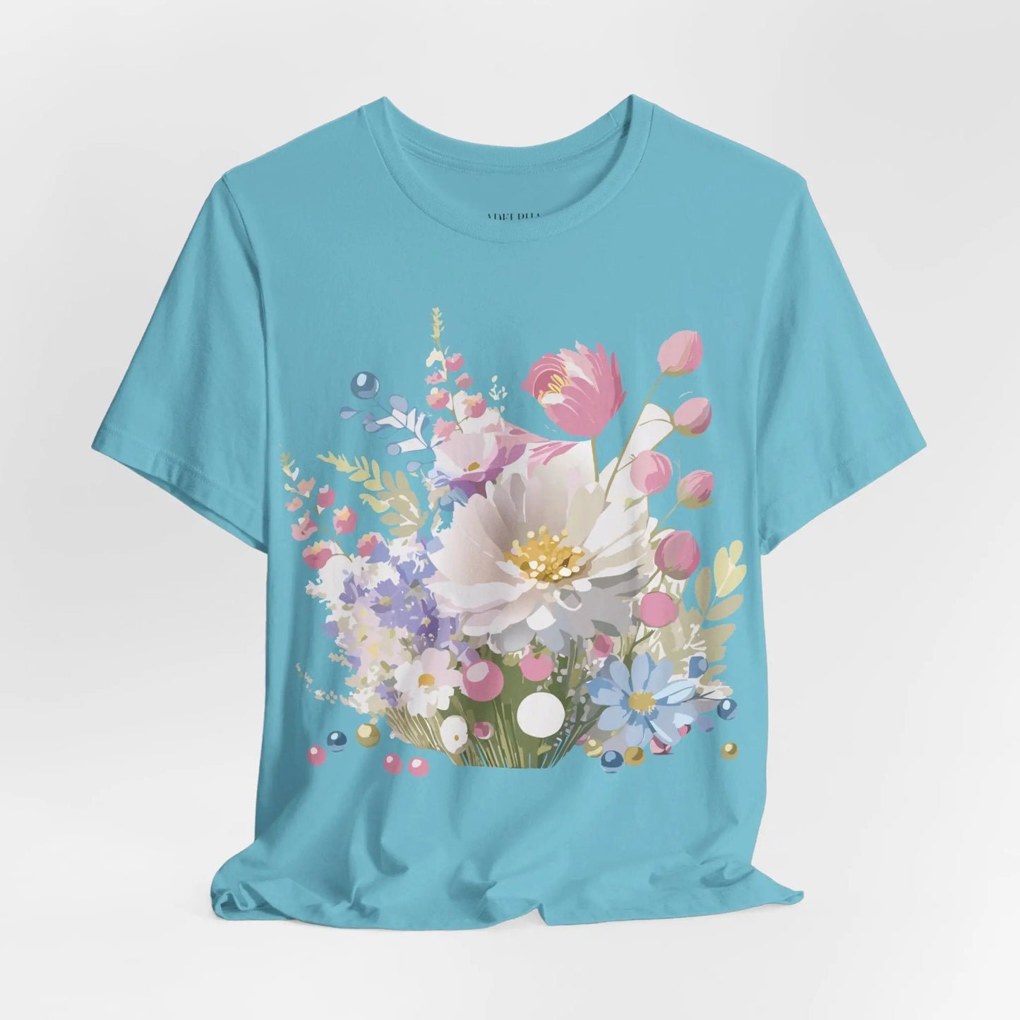 Adelpha Floral Graphic T Shirt Unisex Short Sleeve Art Design Tee Vintage Inspired