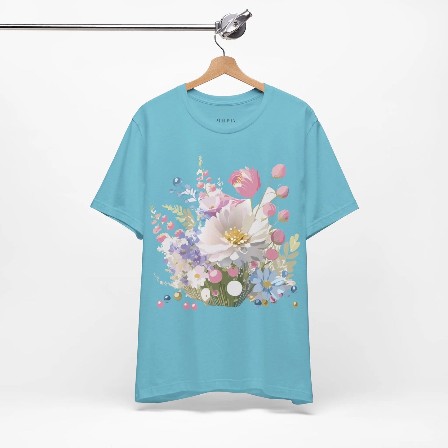 Adelpha Floral Graphic T Shirt Unisex Short Sleeve Art Design Tee Vintage Inspired