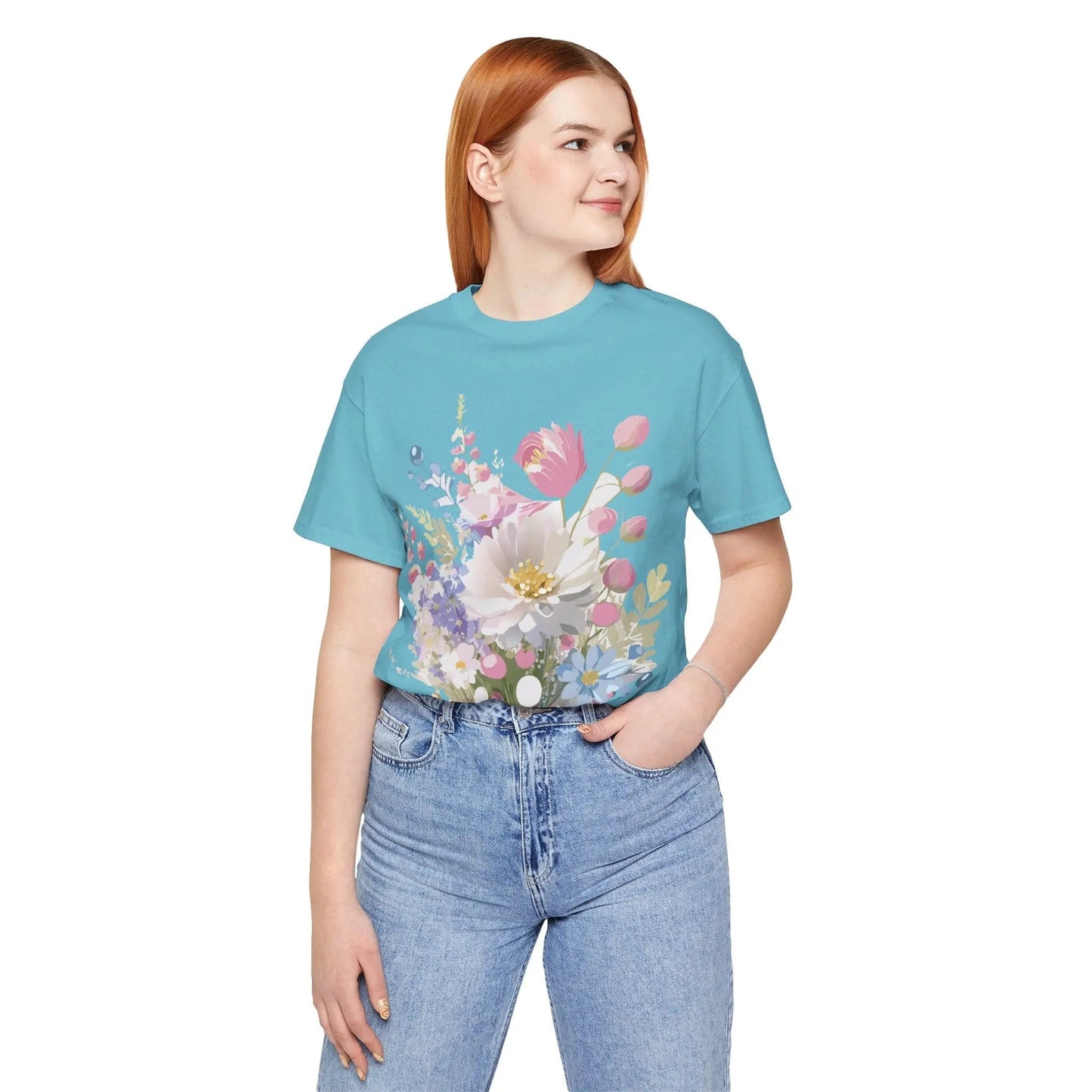 Adelpha Floral Graphic T Shirt Unisex Short Sleeve Art Design Tee Vintage Inspired
