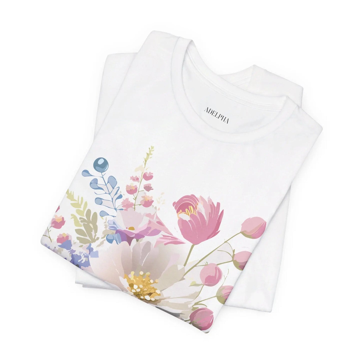 Adelpha Floral Graphic T Shirt Unisex Short Sleeve Art Design Tee Vintage Inspired