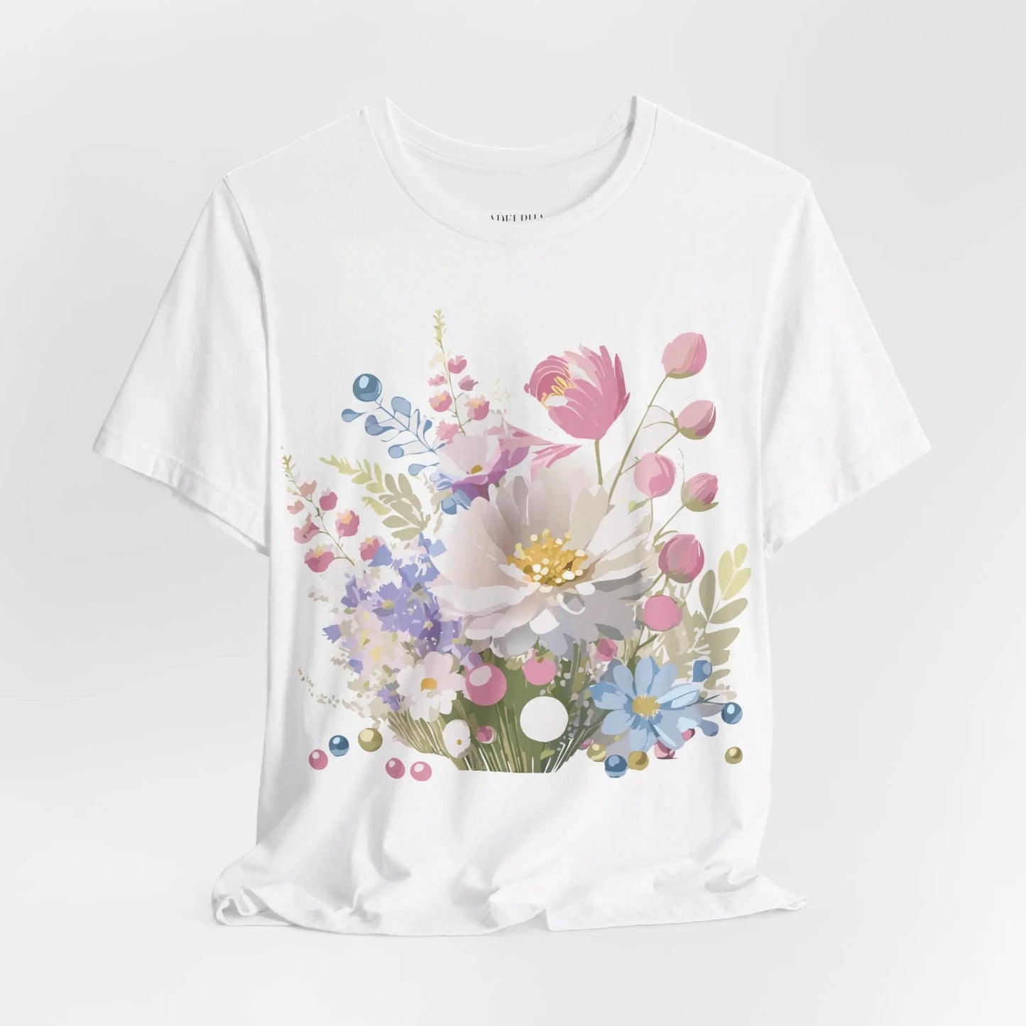 Adelpha Floral Graphic T Shirt Unisex Short Sleeve Art Design Tee Vintage Inspired