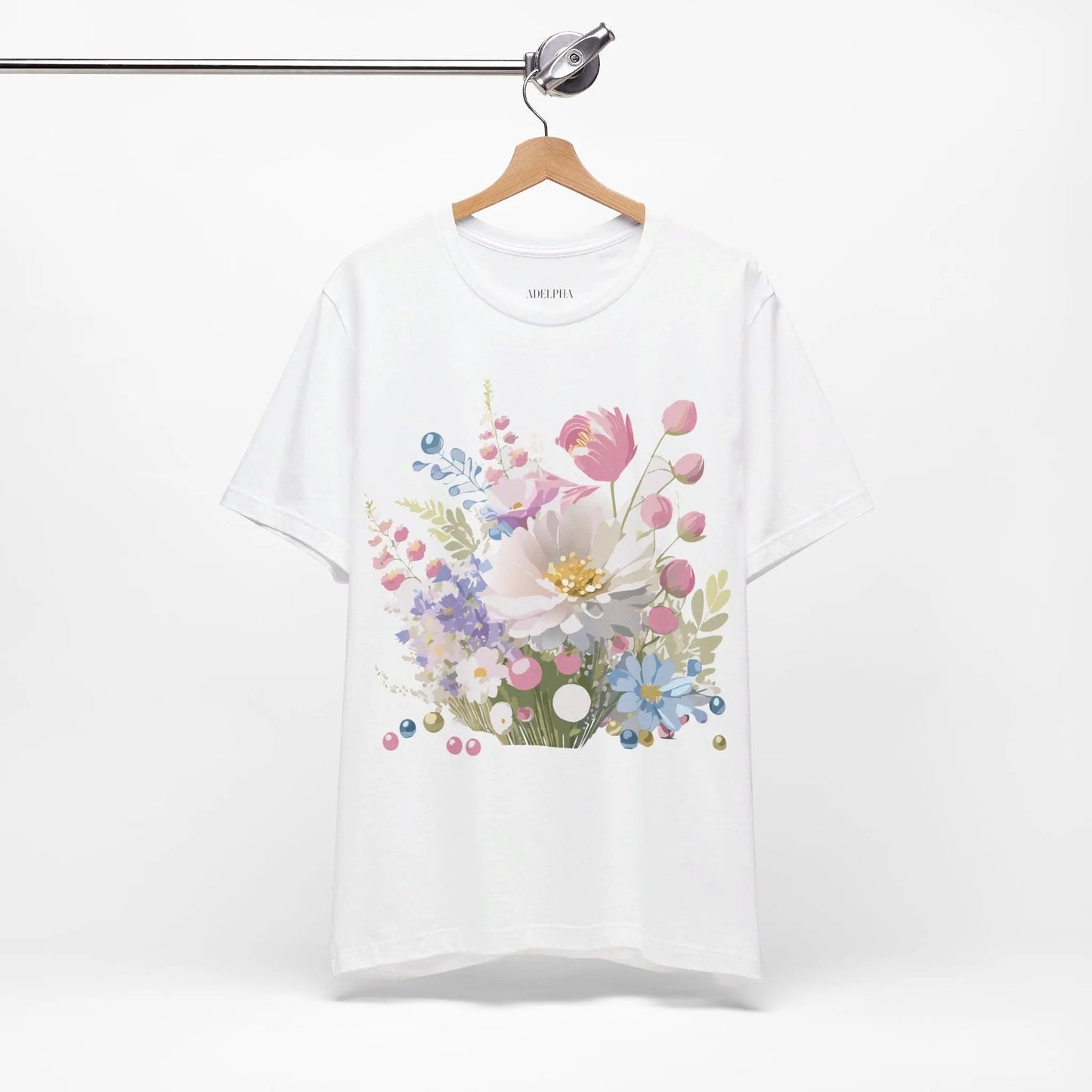 Adelpha Floral Graphic T Shirt Unisex Short Sleeve Art Design Tee Vintage Inspired