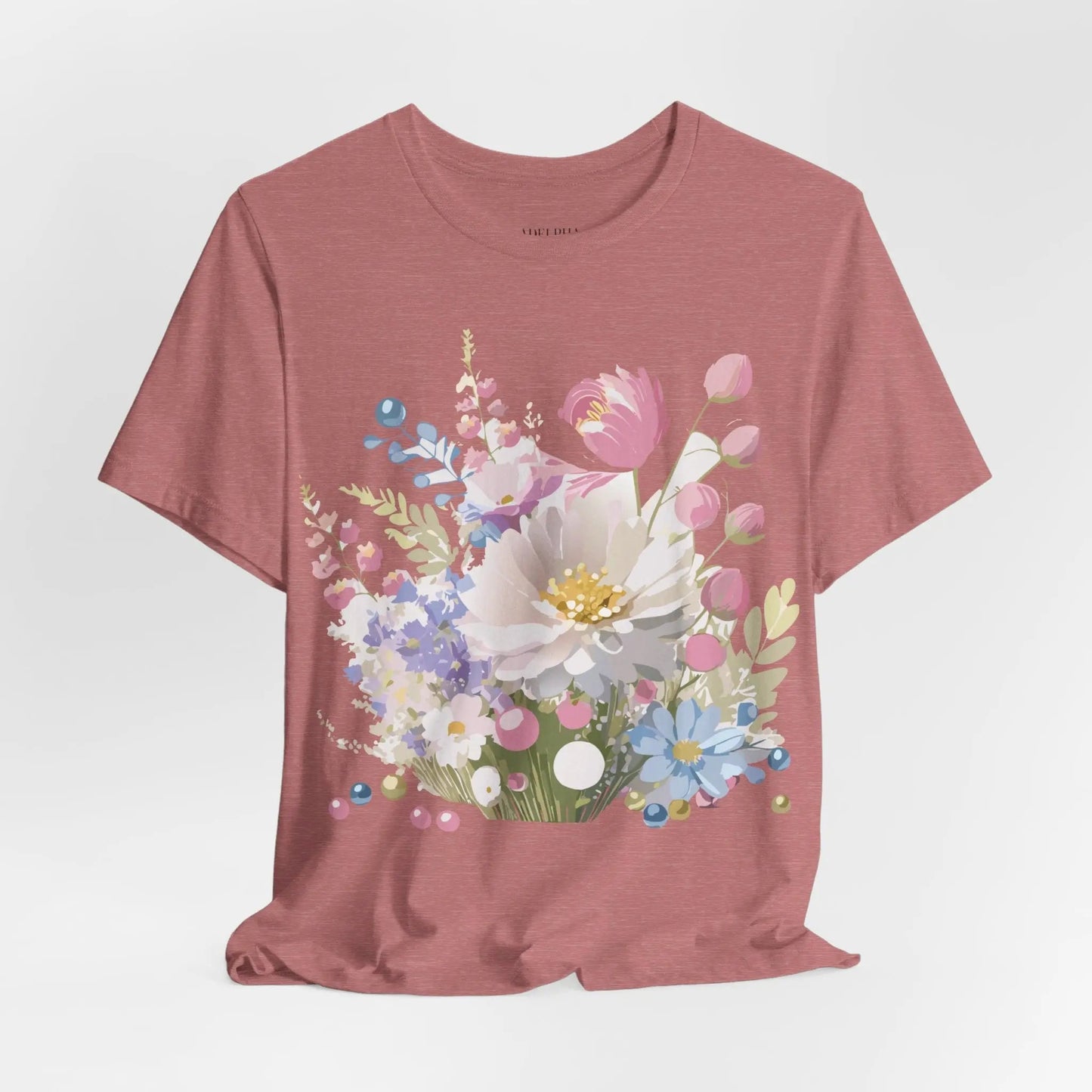 Adelpha Floral Graphic T Shirt Unisex Short Sleeve Art Design Tee Vintage Inspired