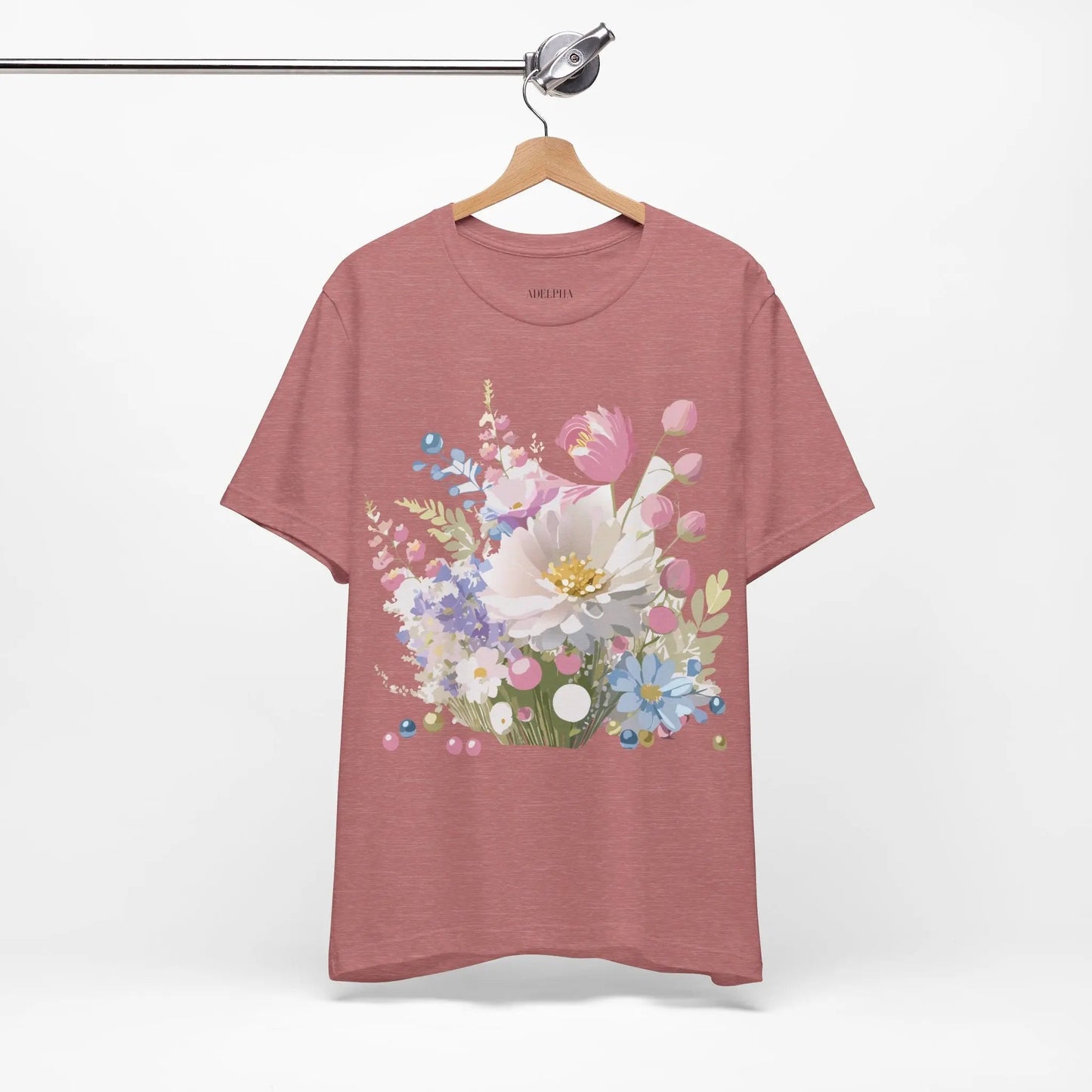 Adelpha Floral Graphic T Shirt Unisex Short Sleeve Art Design Tee Vintage Inspired