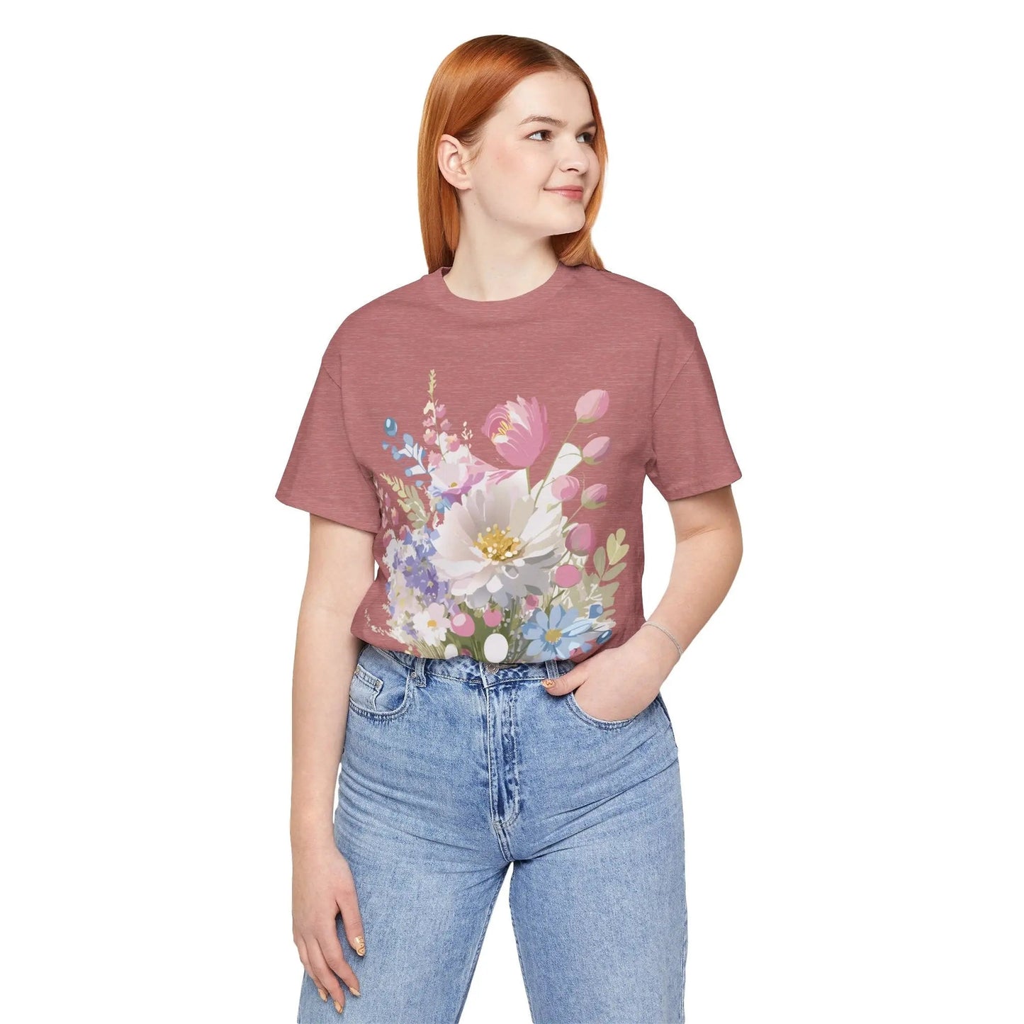 Adelpha Floral Graphic T Shirt Unisex Short Sleeve Art Design Tee Vintage Inspired