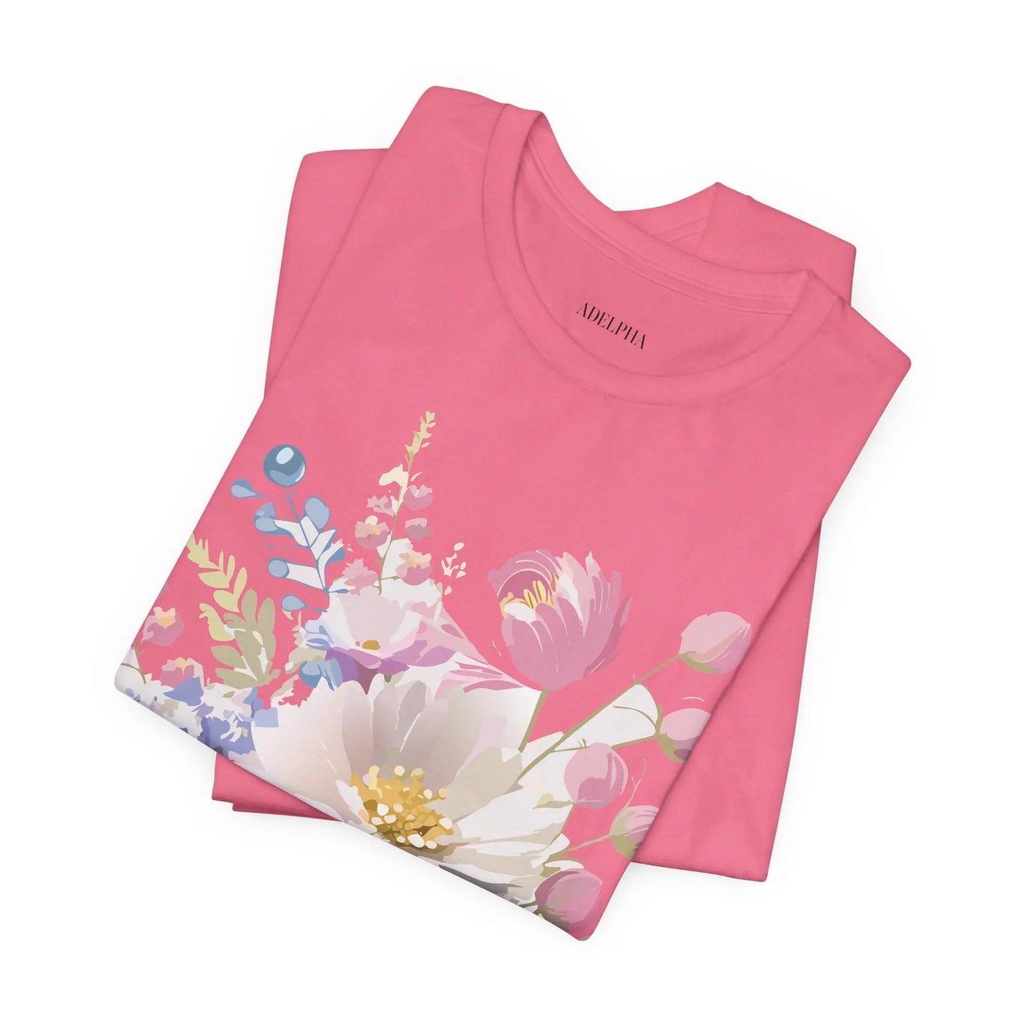 Adelpha Floral Graphic T Shirt Unisex Short Sleeve Art Design Tee Vintage Inspired