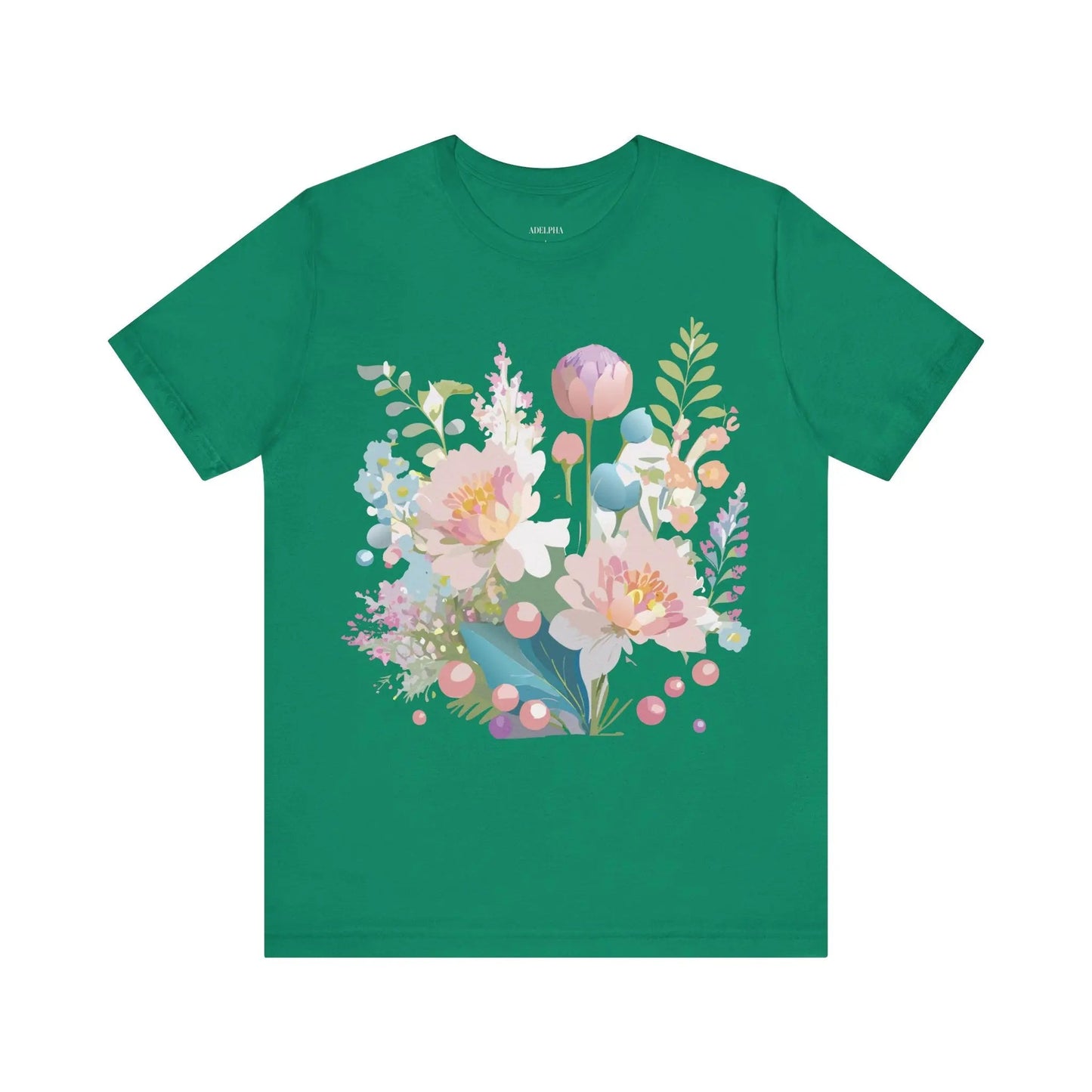 Floral Graphic T Shirt Unisex Jersey Short Sleeve Vintage Art Design From Adelpha