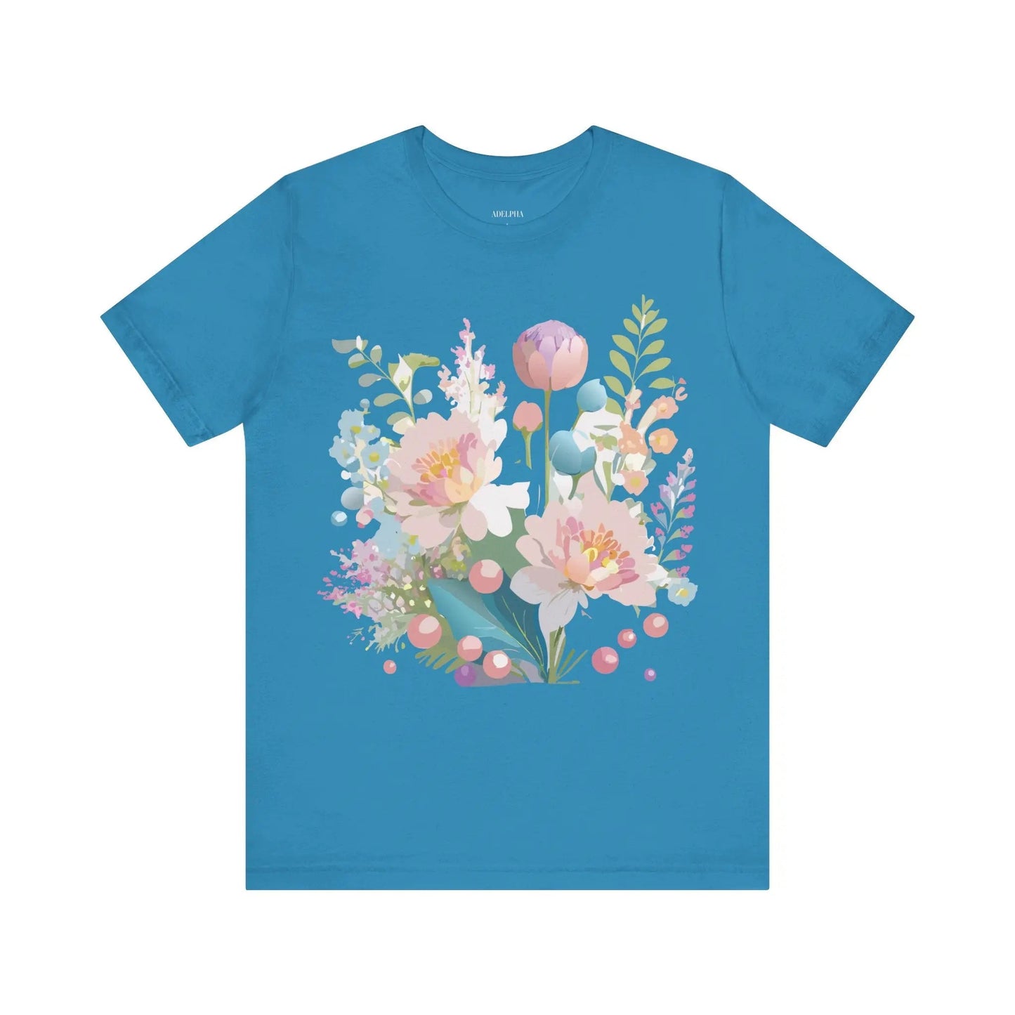Floral Graphic T Shirt Unisex Jersey Short Sleeve Vintage Art Design From Adelpha
