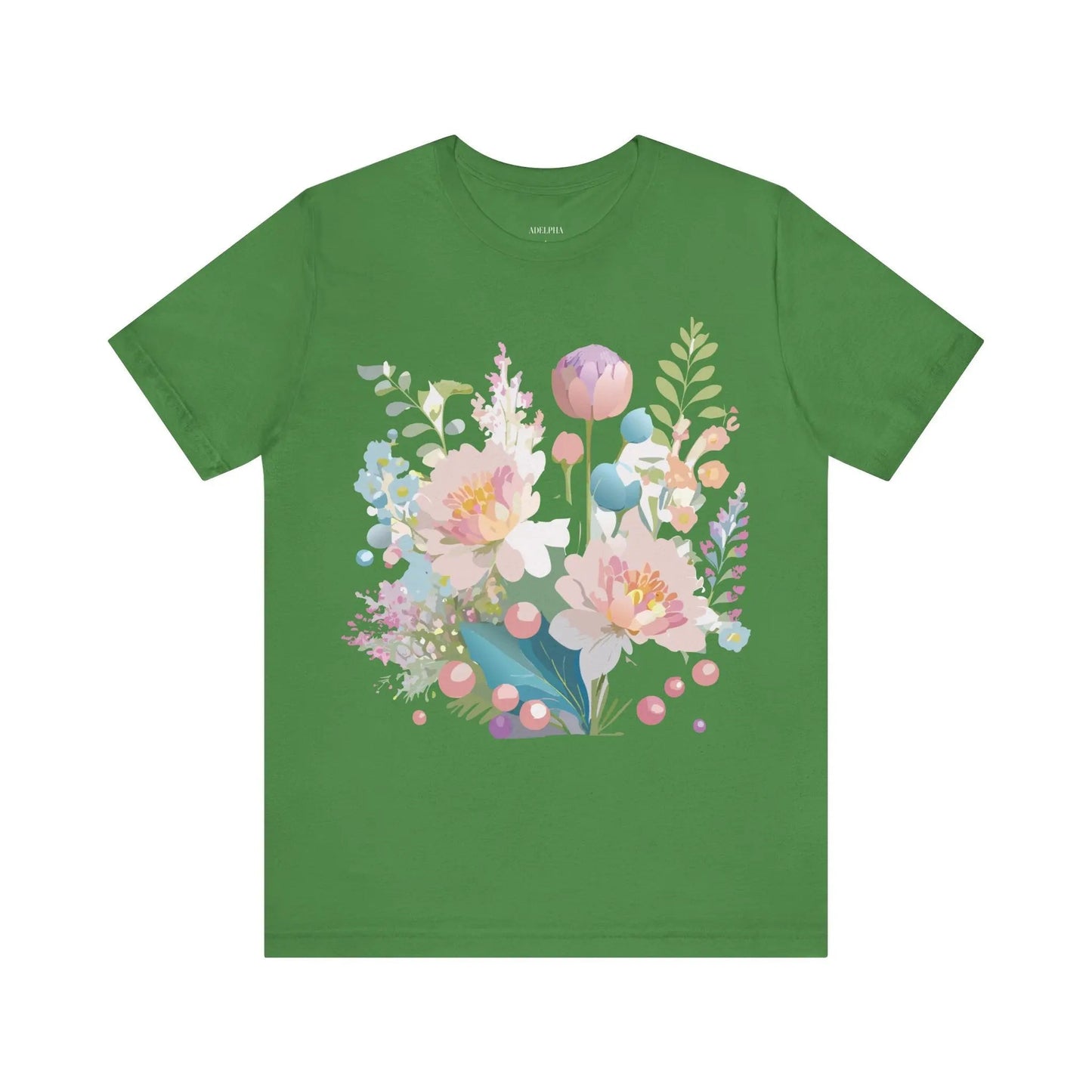 Floral Graphic T Shirt Unisex Jersey Short Sleeve Vintage Art Design From Adelpha