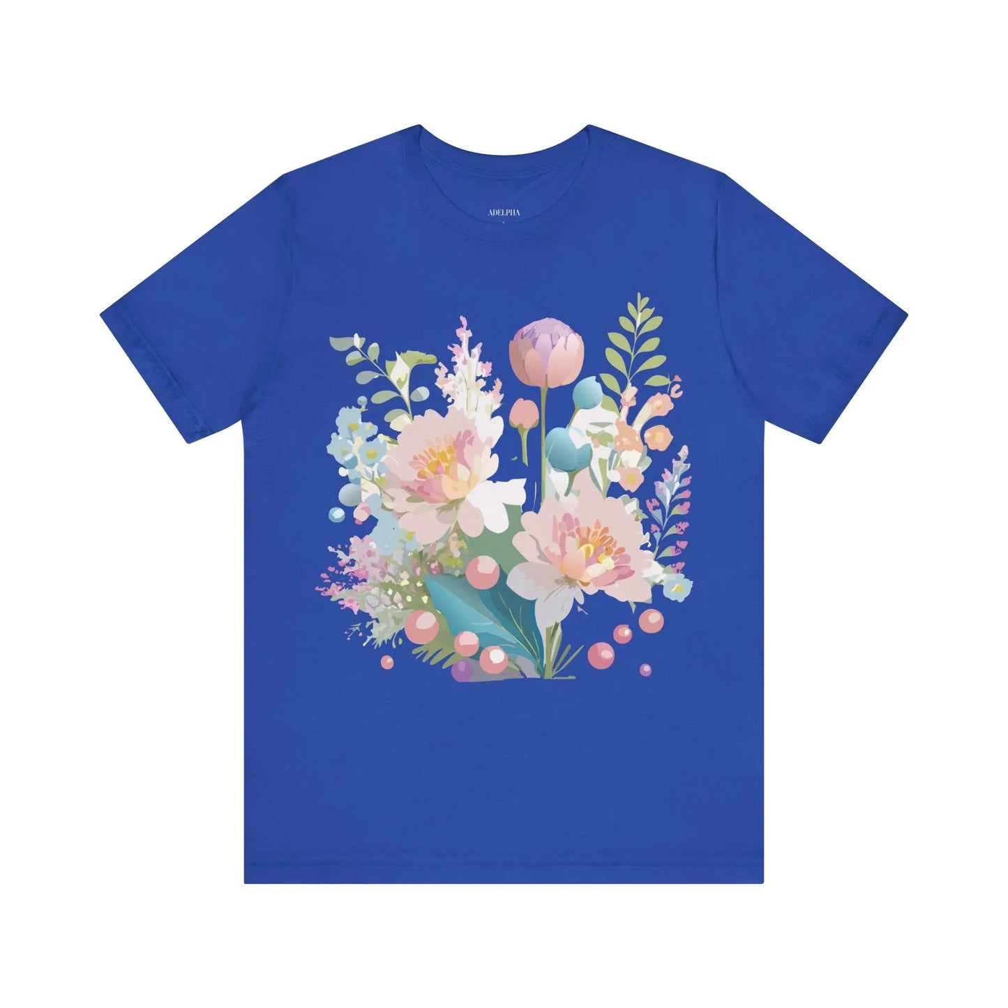 Floral Graphic T Shirt Unisex Jersey Short Sleeve Vintage Art Design From Adelpha