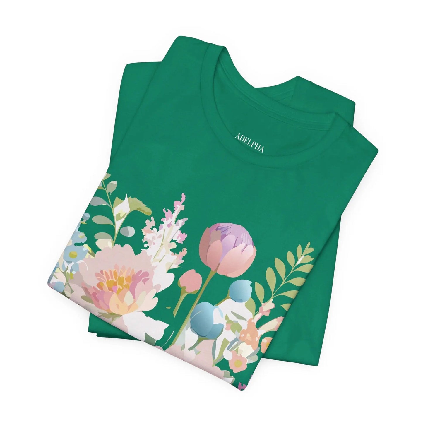 Floral Graphic T Shirt Unisex Jersey Short Sleeve Vintage Art Design From Adelpha
