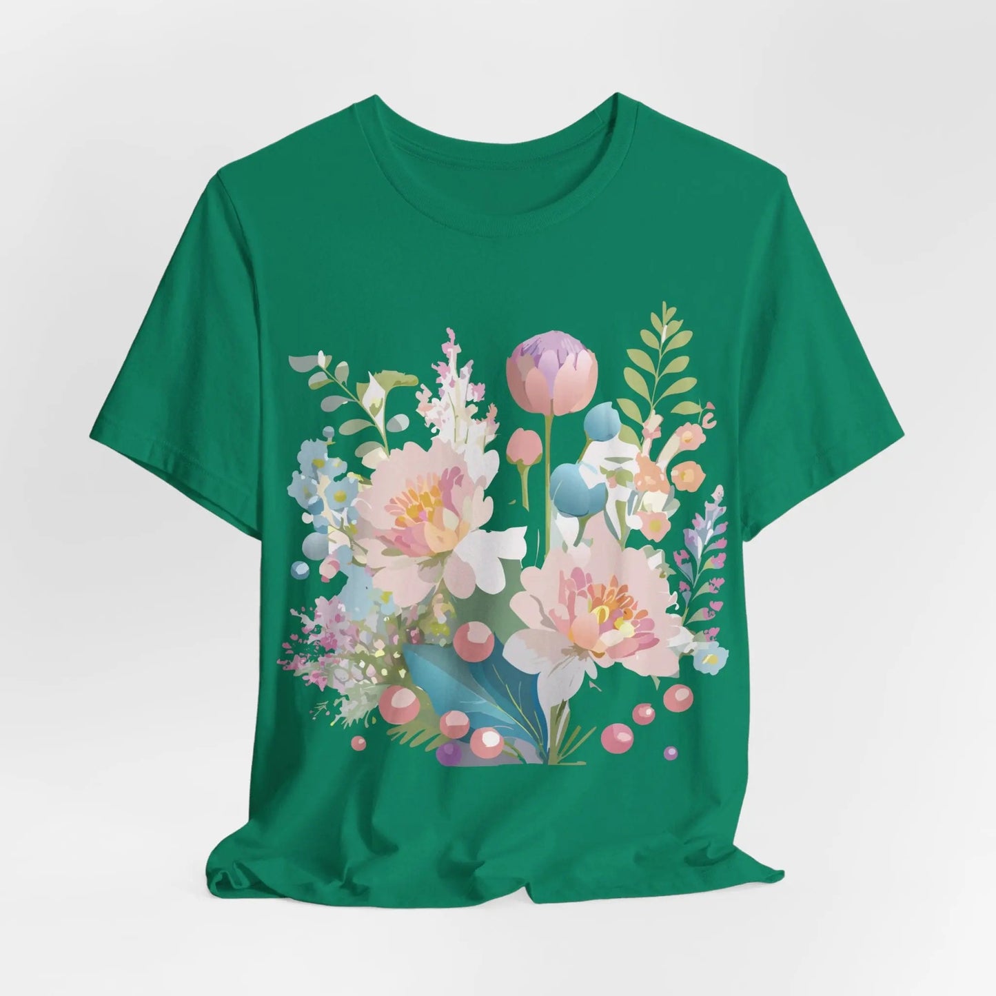 Floral Graphic T Shirt Unisex Jersey Short Sleeve Vintage Art Design From Adelpha