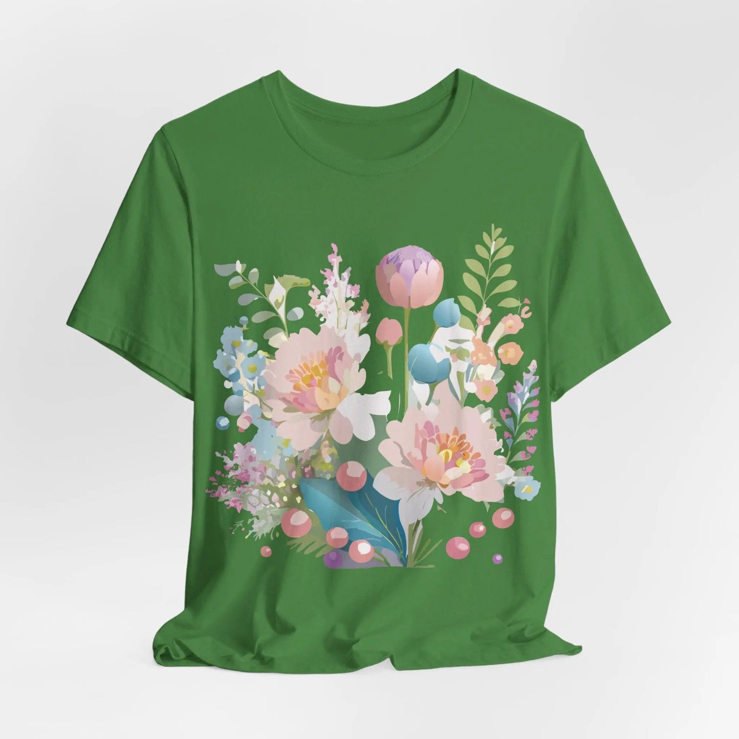 Floral Graphic T Shirt Unisex Jersey Short Sleeve Vintage Art Design From Adelpha