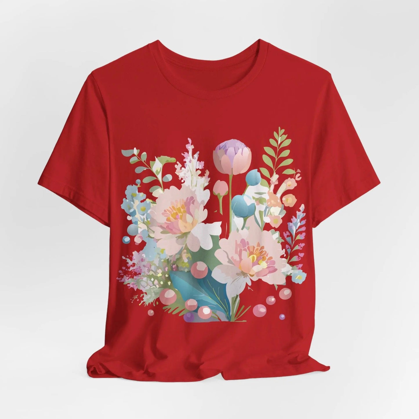 Floral Graphic T Shirt Unisex Jersey Short Sleeve Vintage Art Design From Adelpha
