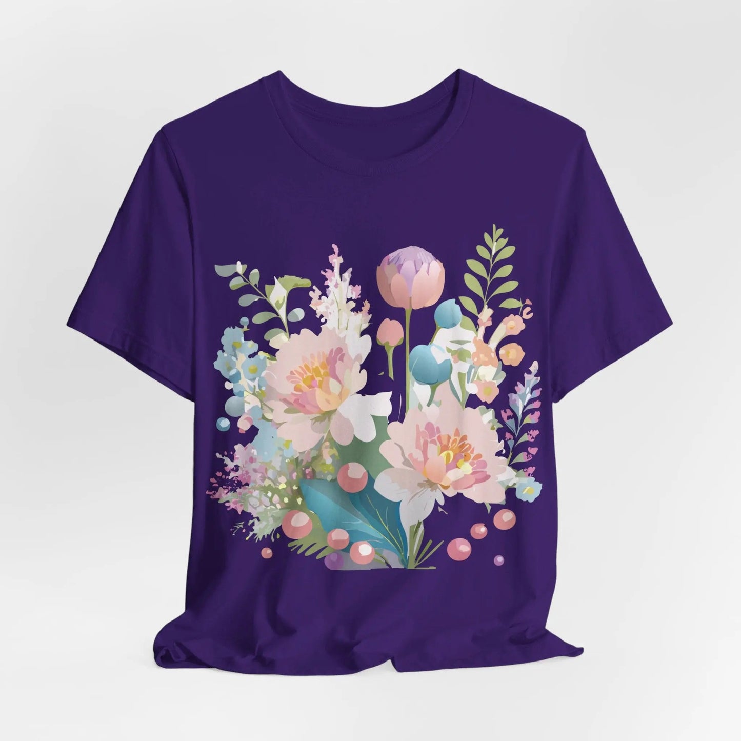 Floral Graphic T Shirt Unisex Jersey Short Sleeve Vintage Art Design From Adelpha