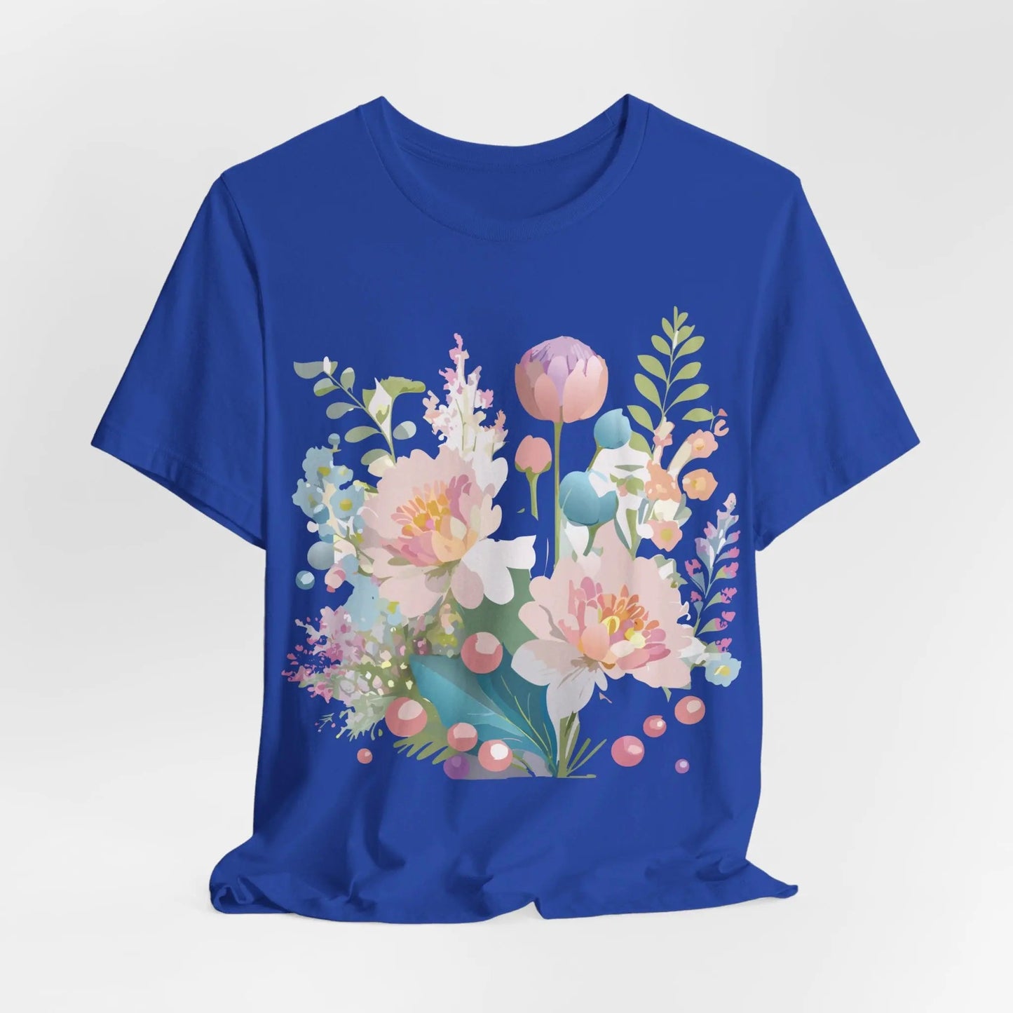 Floral Graphic T Shirt Unisex Jersey Short Sleeve Vintage Art Design From Adelpha