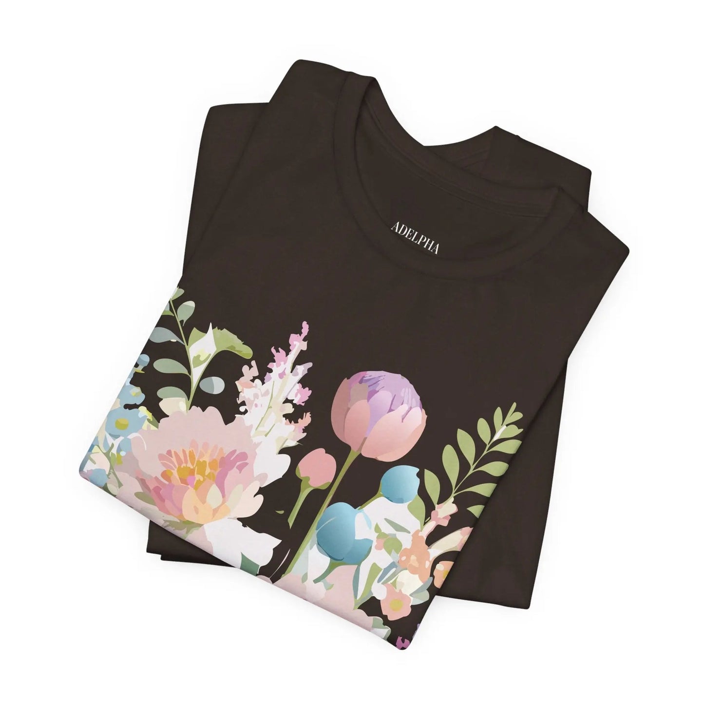 Floral Graphic T Shirt Unisex Jersey Short Sleeve Vintage Art Design From Adelpha