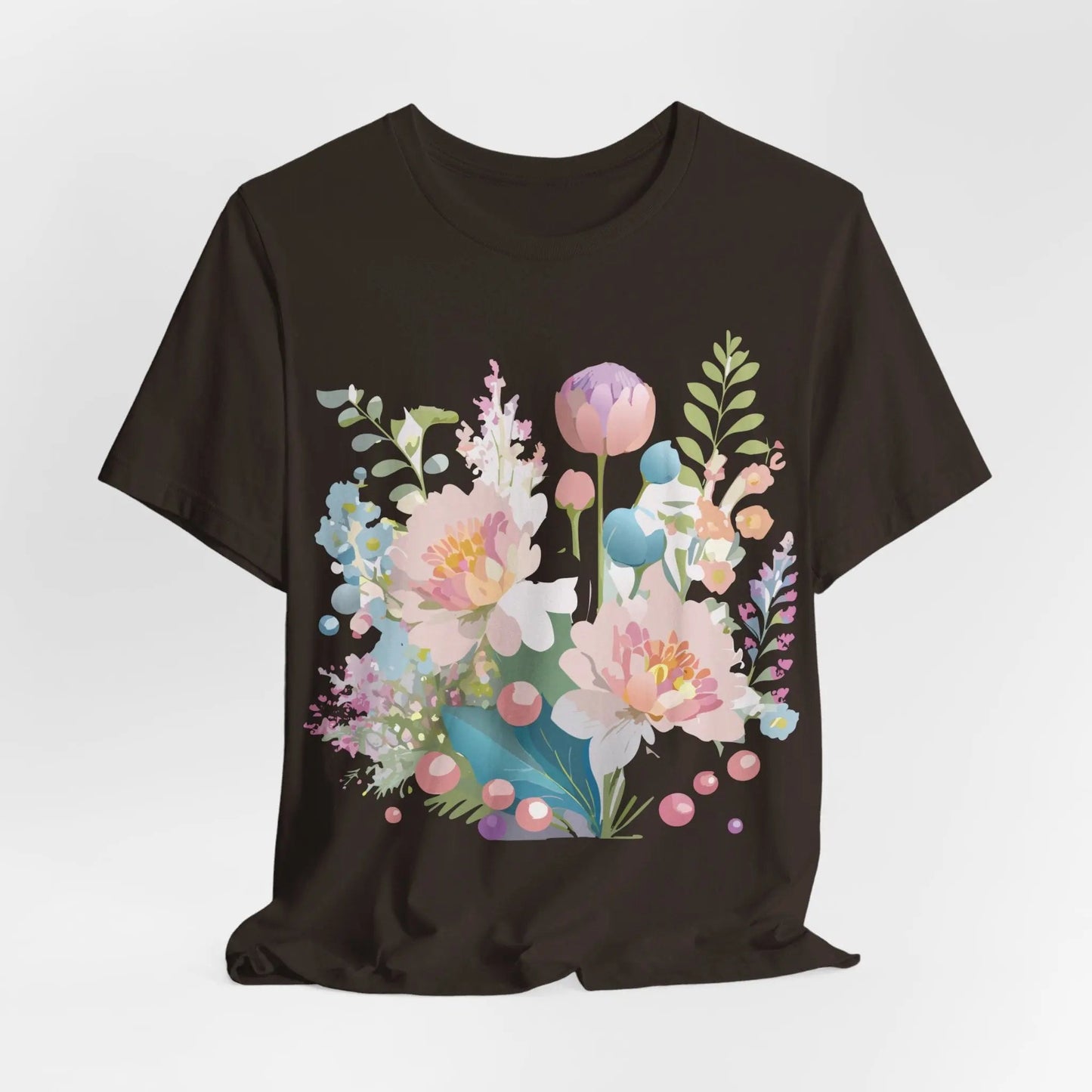 Floral Graphic T Shirt Unisex Jersey Short Sleeve Vintage Art Design From Adelpha