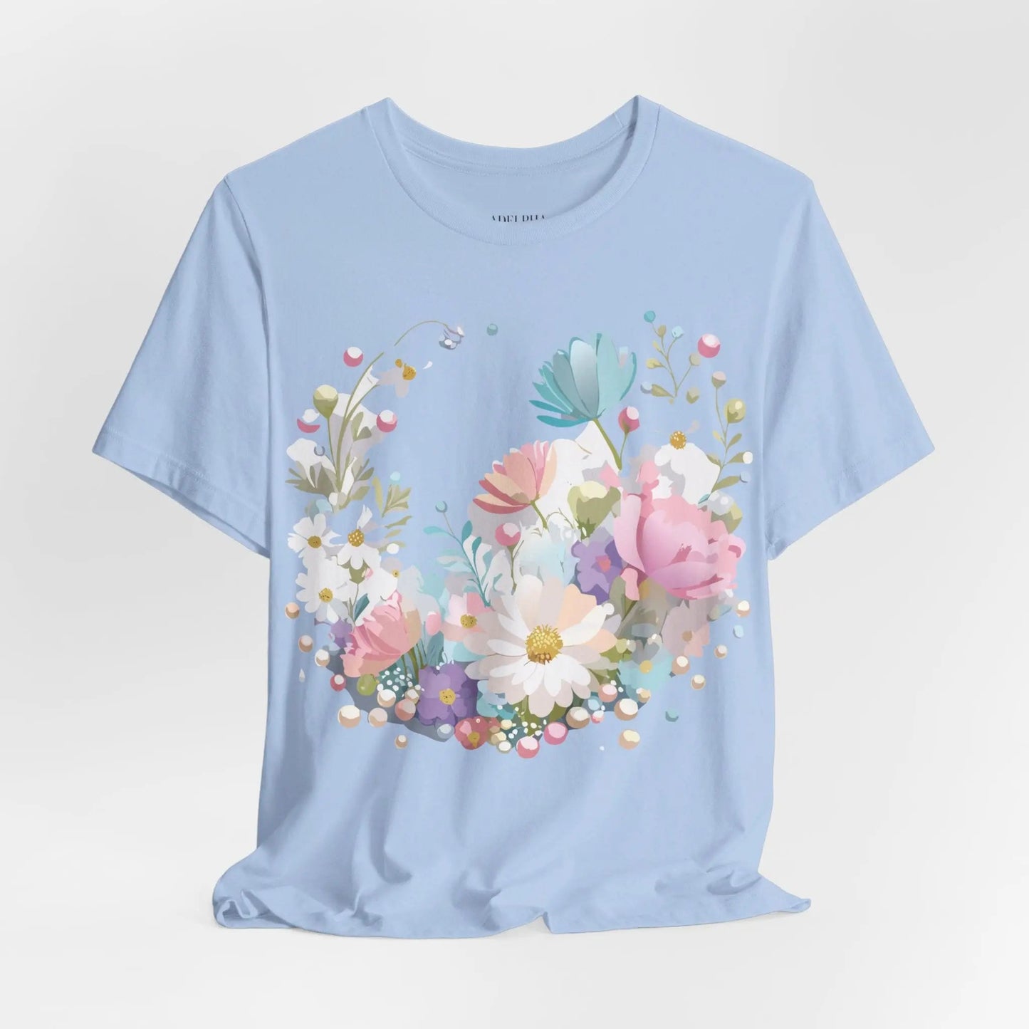 Unisex Graphic Tee With Vintage Inspired Floral Artwork From Adelpha Jersey Short Sleeve
