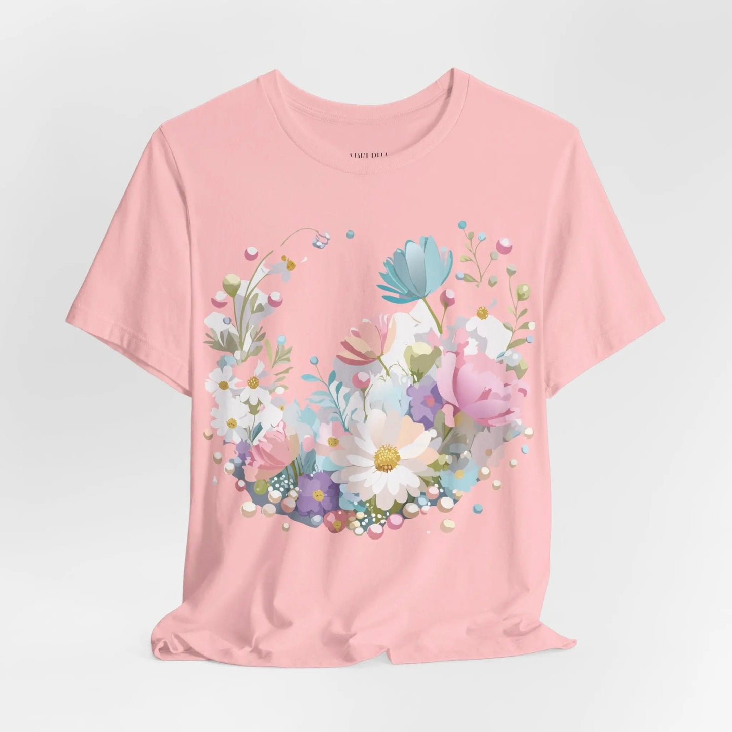 Unisex Graphic Tee With Vintage Inspired Floral Artwork From Adelpha Jersey Short Sleeve