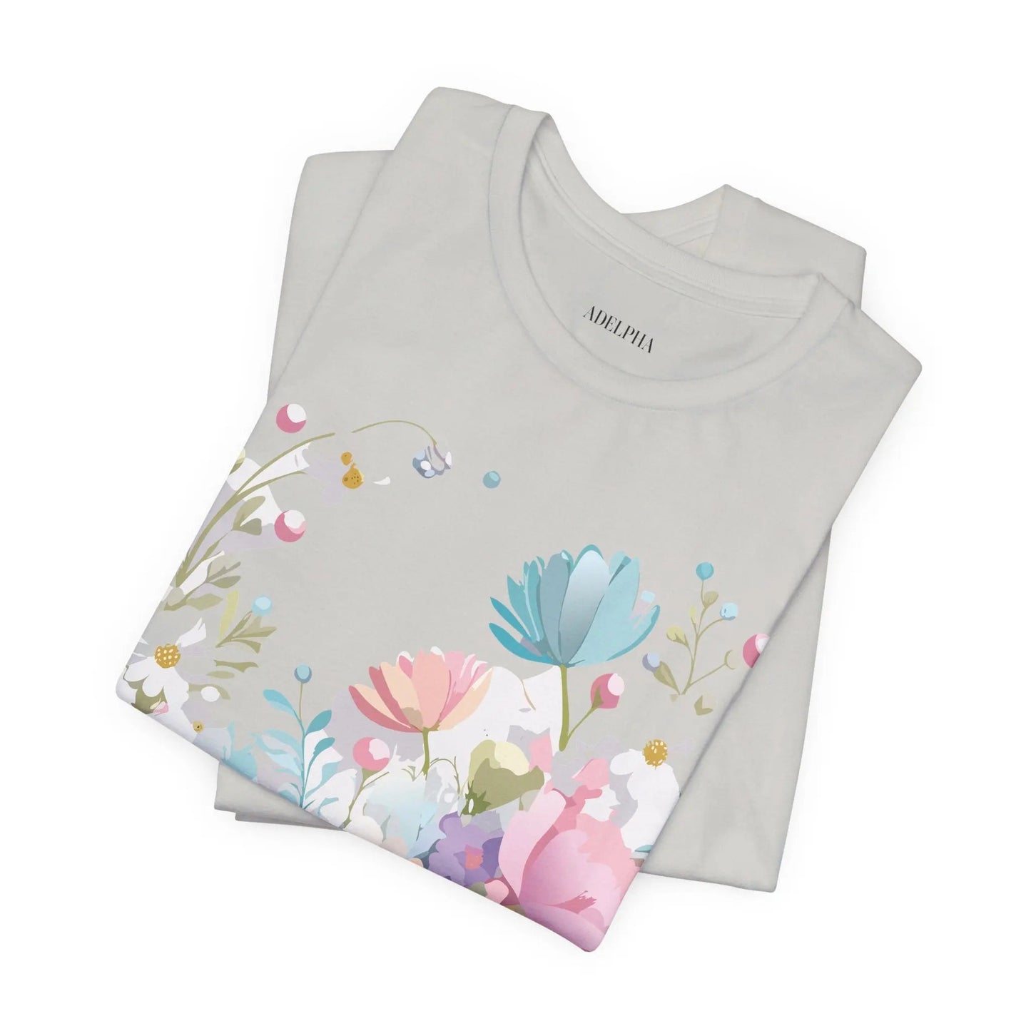 Unisex Graphic Tee With Vintage Inspired Floral Artwork From Adelpha Jersey Short Sleeve