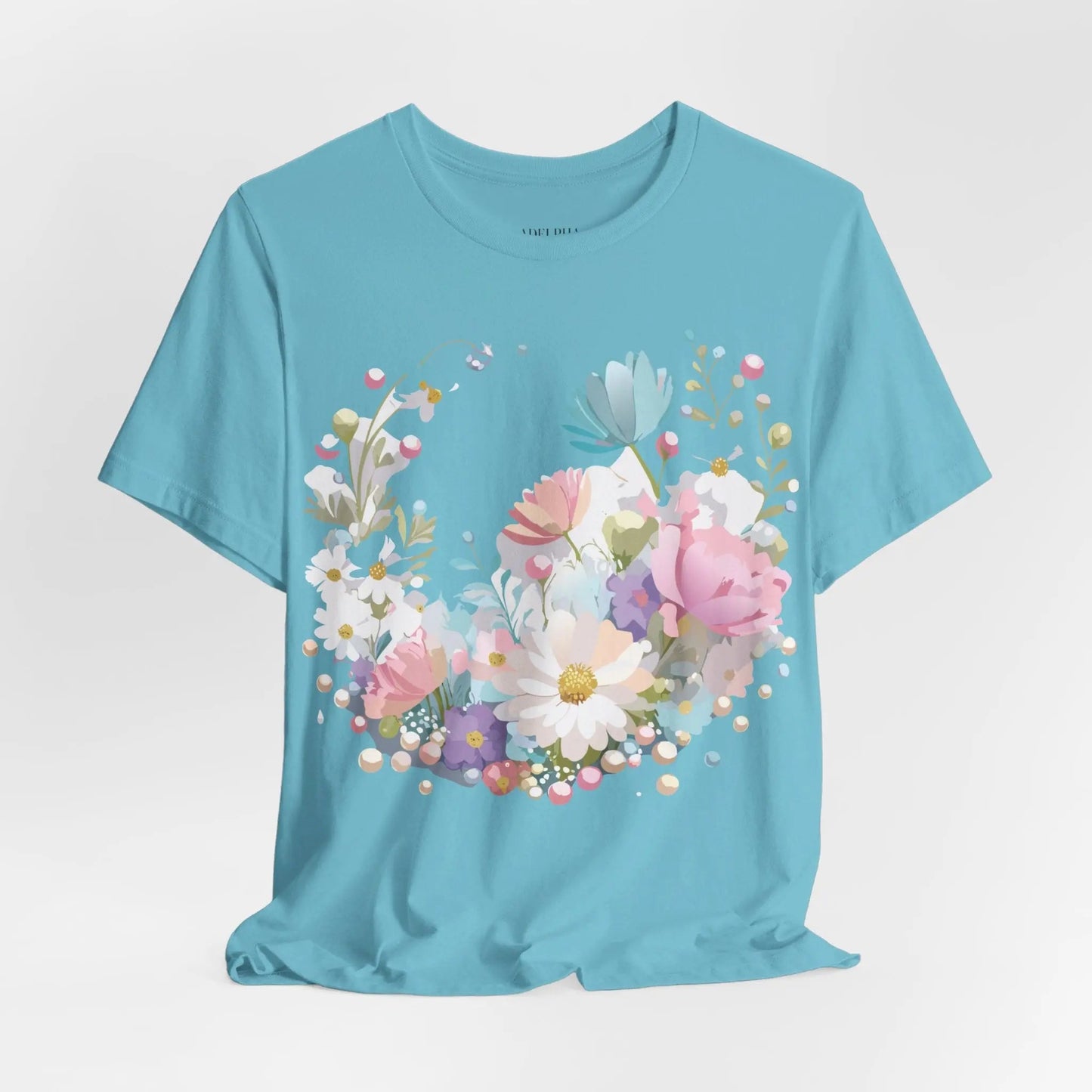 Unisex Graphic Tee With Vintage Inspired Floral Artwork From Adelpha Jersey Short Sleeve