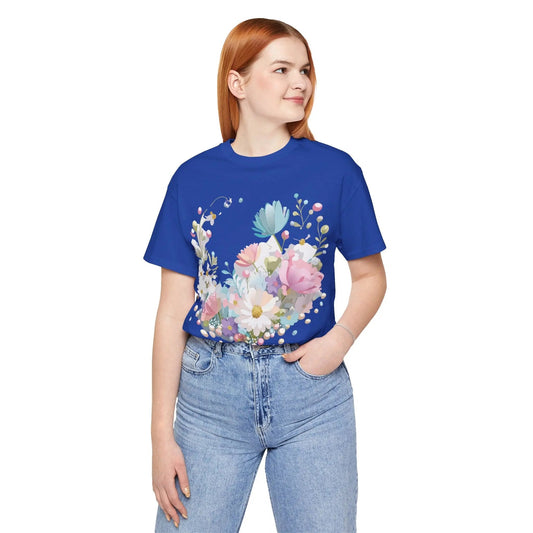 Floral Graphic Unisex 100 Cotton Vintage Artwork Short Sleeve Jersey 26