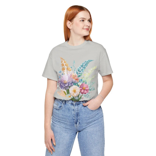 Floral Graphic Unisex 100 Cotton Vintage Artwork Short Sleeve Jersey 23