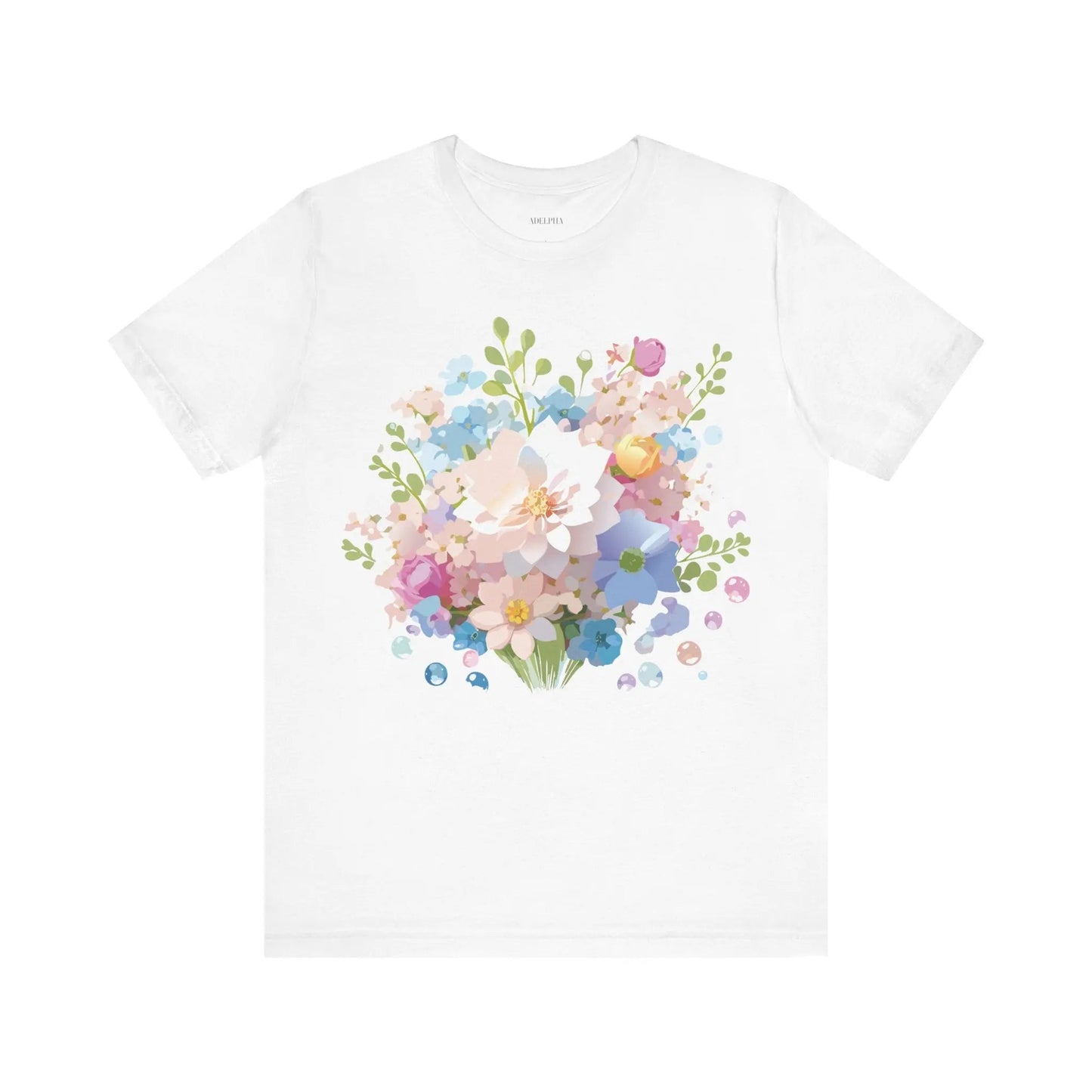 Floral Graphic Tee Unisex Vintage Inspired Art Design By Adelpha Premium Short Sleeve Tee