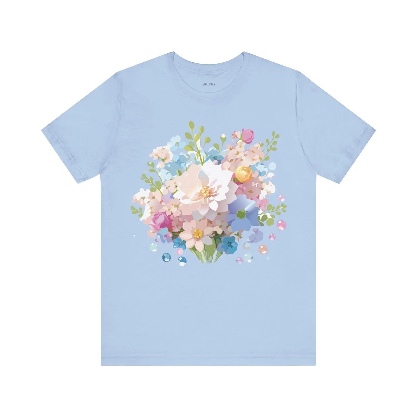 Floral Graphic Tee Unisex Vintage Inspired Art Design By Adelpha Premium Short Sleeve Tee