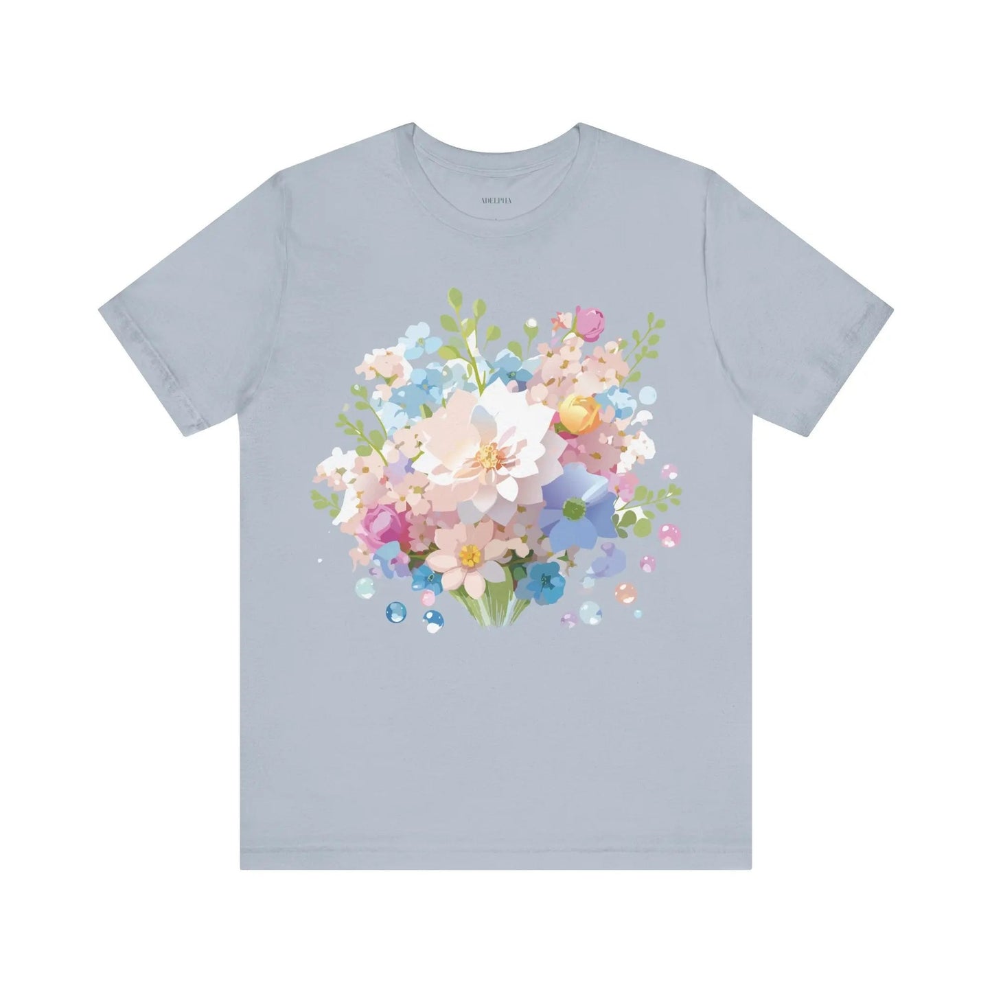Floral Graphic Tee Unisex Vintage Inspired Art Design By Adelpha Premium Short Sleeve Tee