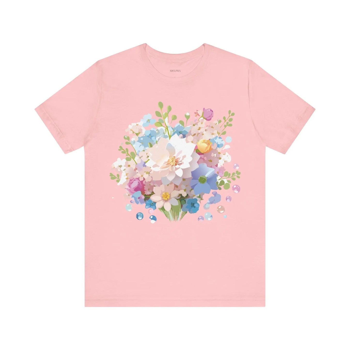 Floral Graphic Tee Unisex Vintage Inspired Art Design By Adelpha Premium Short Sleeve Tee