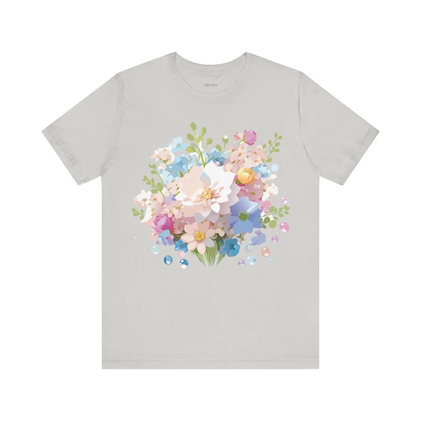 Floral Graphic Tee Unisex Vintage Inspired Art Design By Adelpha Premium Short Sleeve Tee