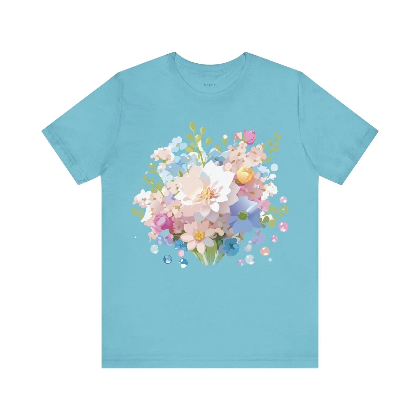 Floral Graphic Tee Unisex Vintage Inspired Art Design By Adelpha Premium Short Sleeve Tee