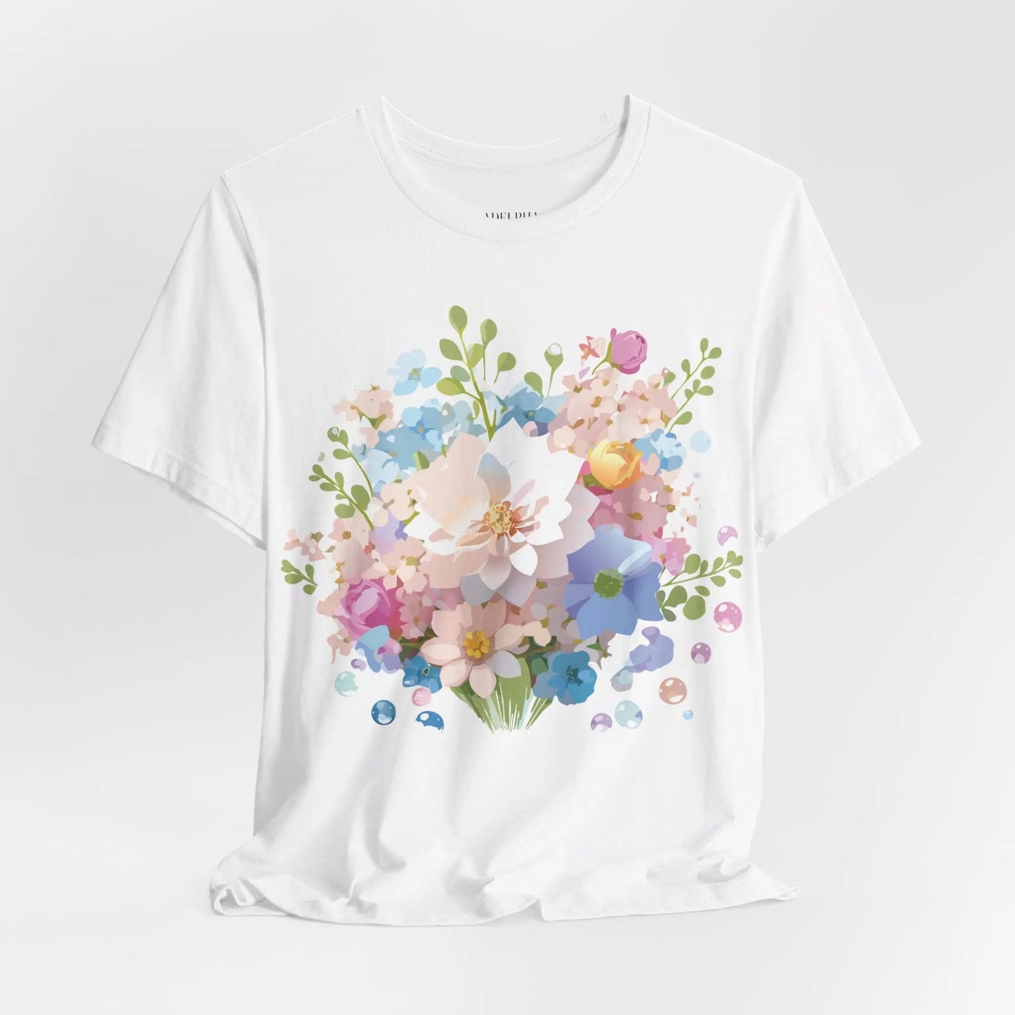 Floral Graphic Tee Unisex Vintage Inspired Art Design By Adelpha Premium Short Sleeve Tee