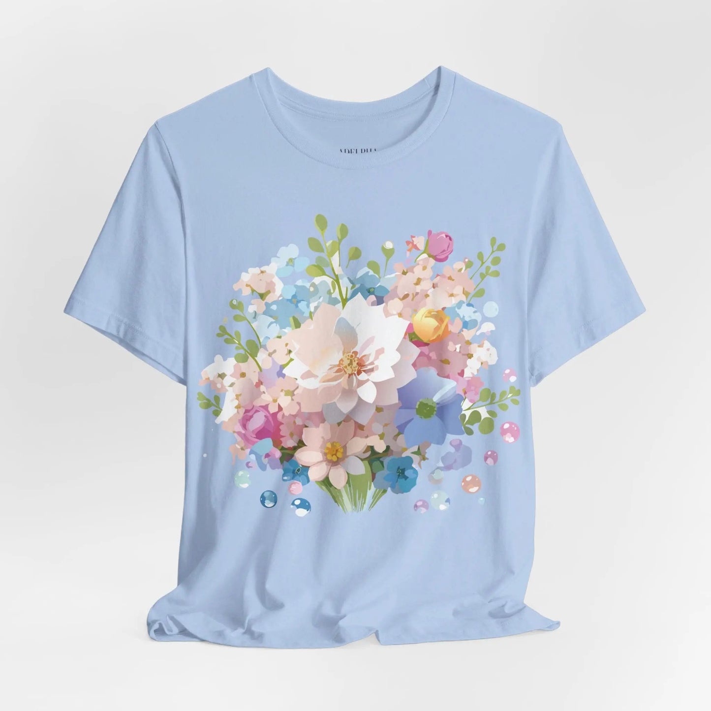 Floral Graphic Tee Unisex Vintage Inspired Art Design By Adelpha Premium Short Sleeve Tee
