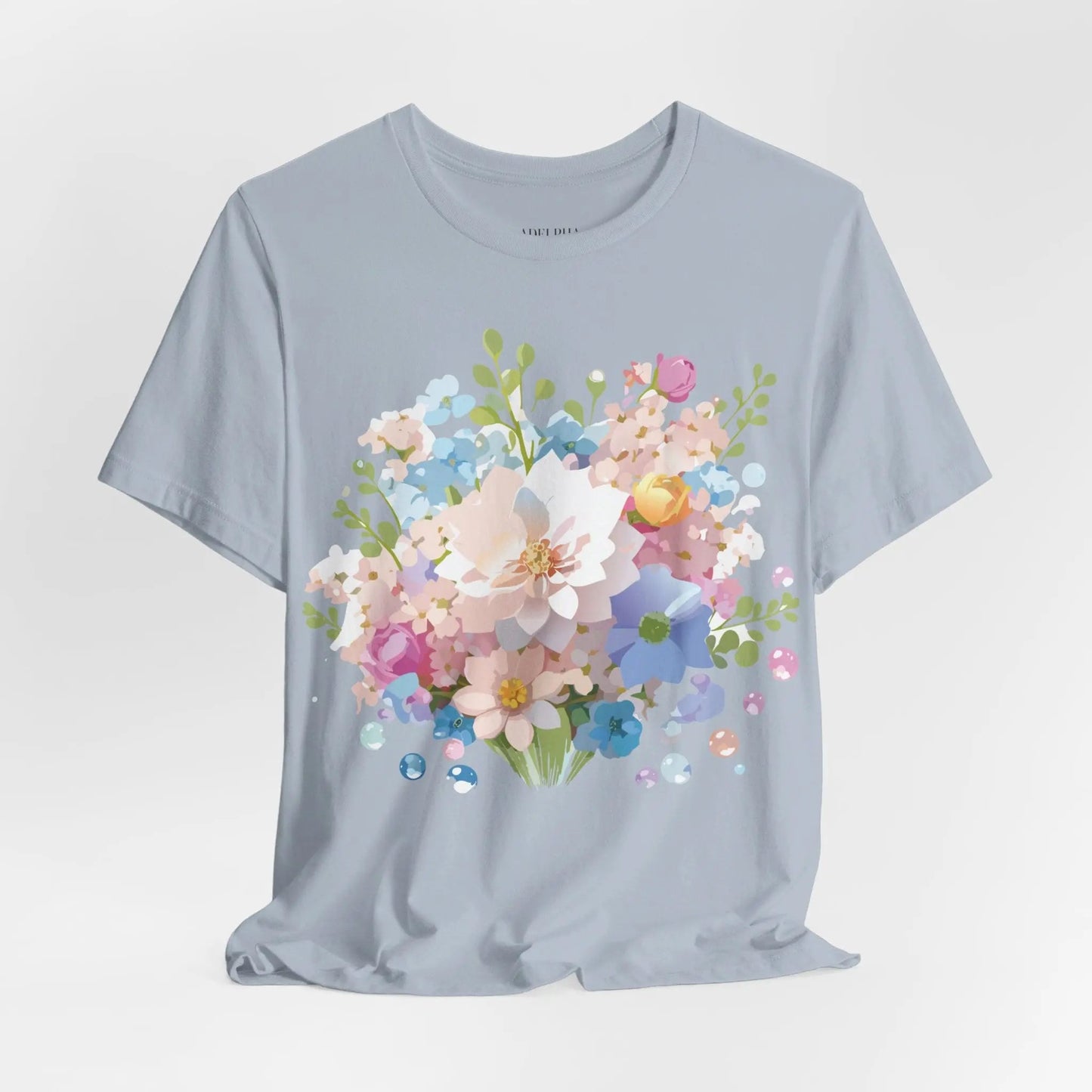 Floral Graphic Tee Unisex Vintage Inspired Art Design By Adelpha Premium Short Sleeve Tee