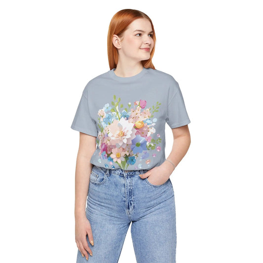 Floral Graphic Unisex 100 Cotton Vintage Artwork Short Sleeve Jersey 16