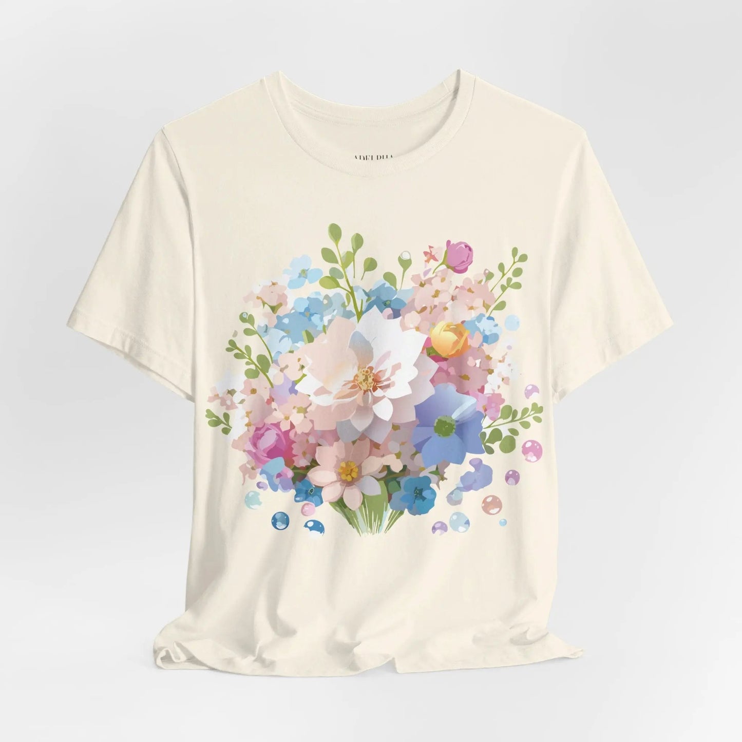 Floral Graphic Tee Unisex Vintage Inspired Art Design By Adelpha Premium Short Sleeve Tee