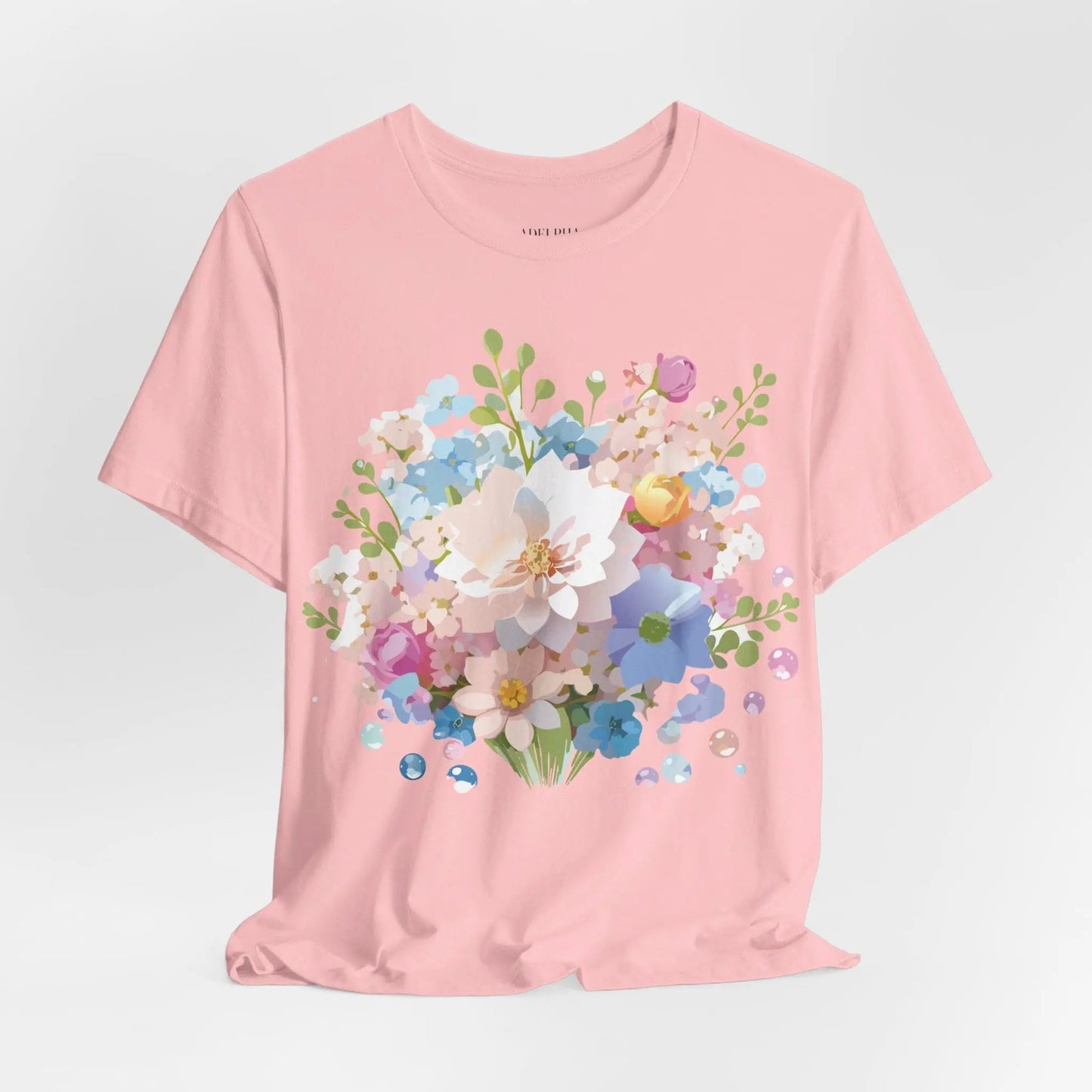 Floral Graphic Tee Unisex Vintage Inspired Art Design By Adelpha Premium Short Sleeve Tee