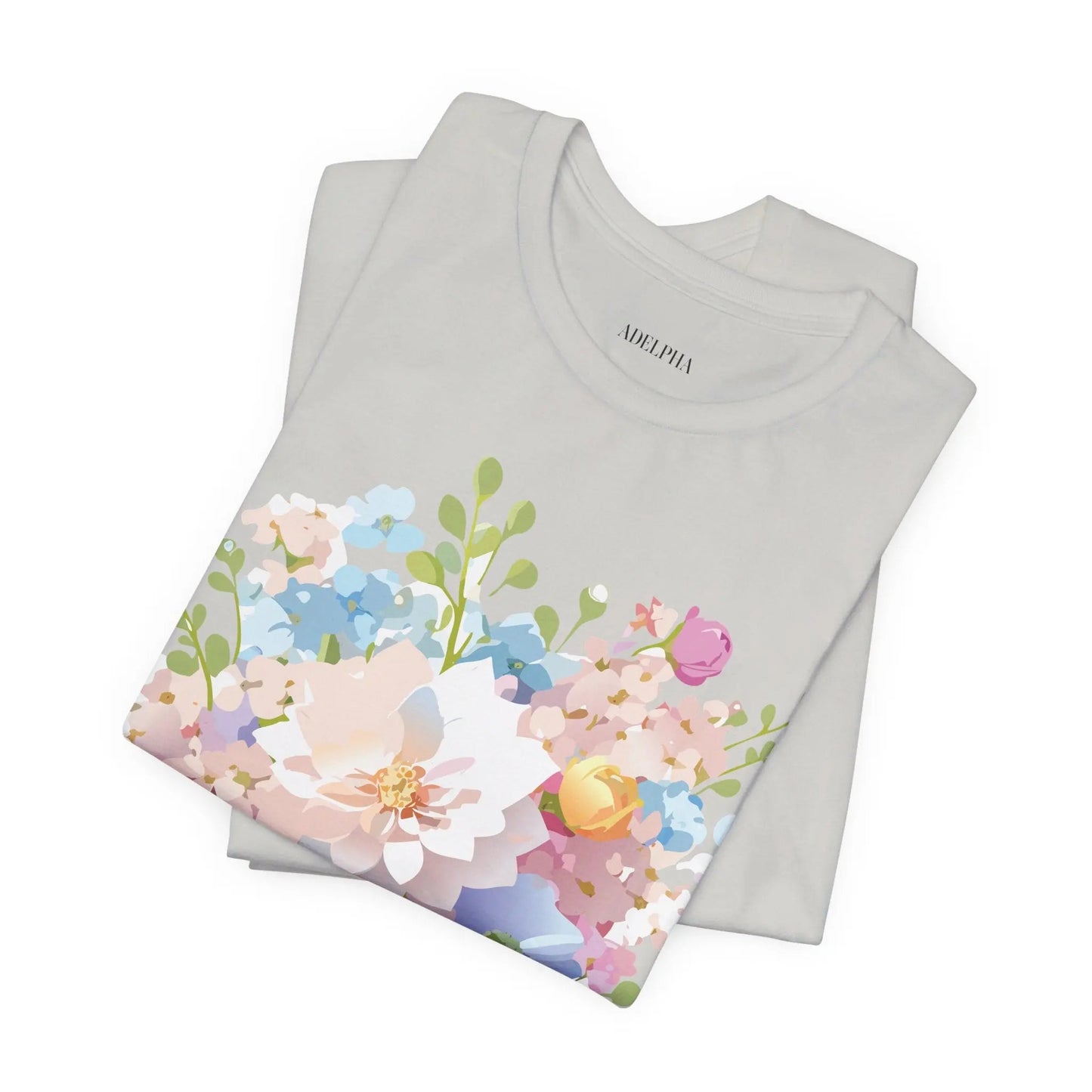 Floral Graphic Tee Unisex Vintage Inspired Art Design By Adelpha Premium Short Sleeve Tee