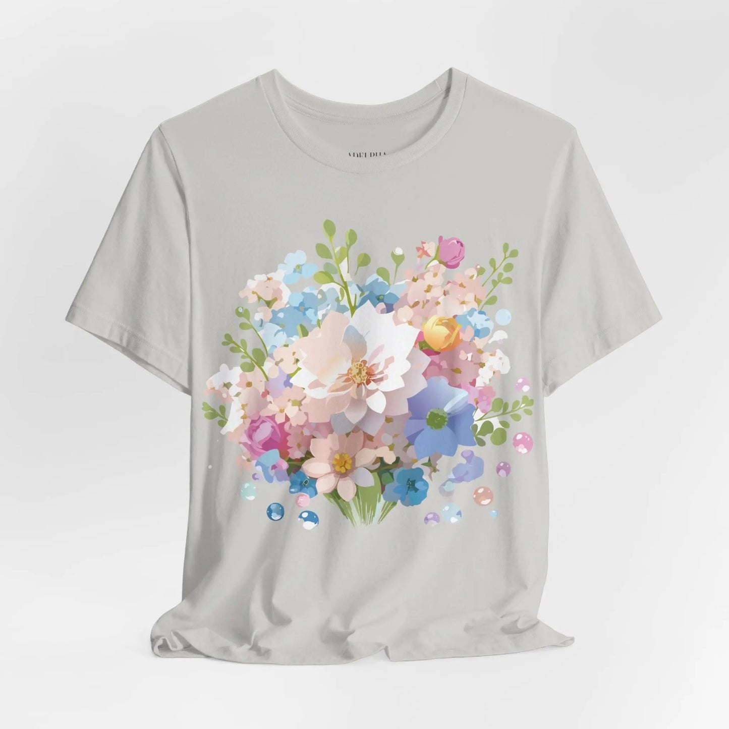 Floral Graphic Tee Unisex Vintage Inspired Art Design By Adelpha Premium Short Sleeve Tee