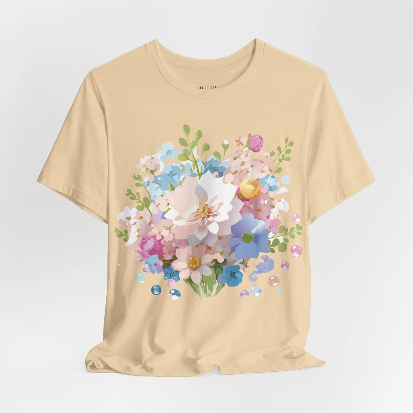 Floral Graphic Tee Unisex Vintage Inspired Art Design By Adelpha Premium Short Sleeve Tee