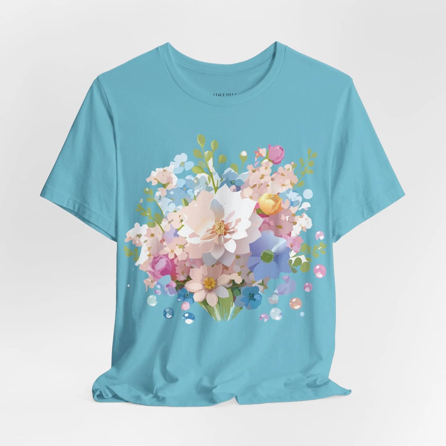 Floral Graphic Tee Unisex Vintage Inspired Art Design By Adelpha Premium Short Sleeve Tee
