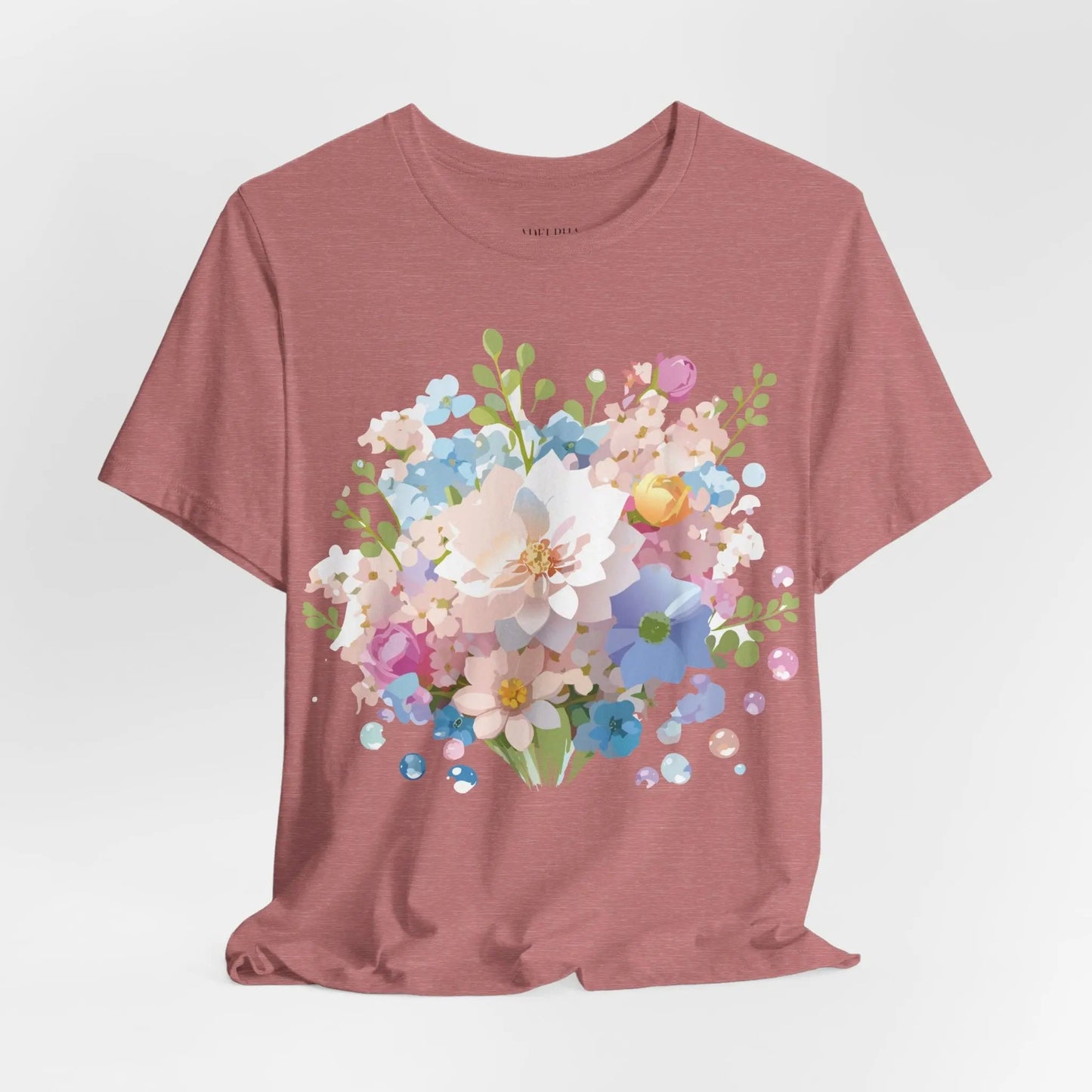 Floral Graphic Tee Unisex Vintage Inspired Art Design By Adelpha Premium Short Sleeve Tee