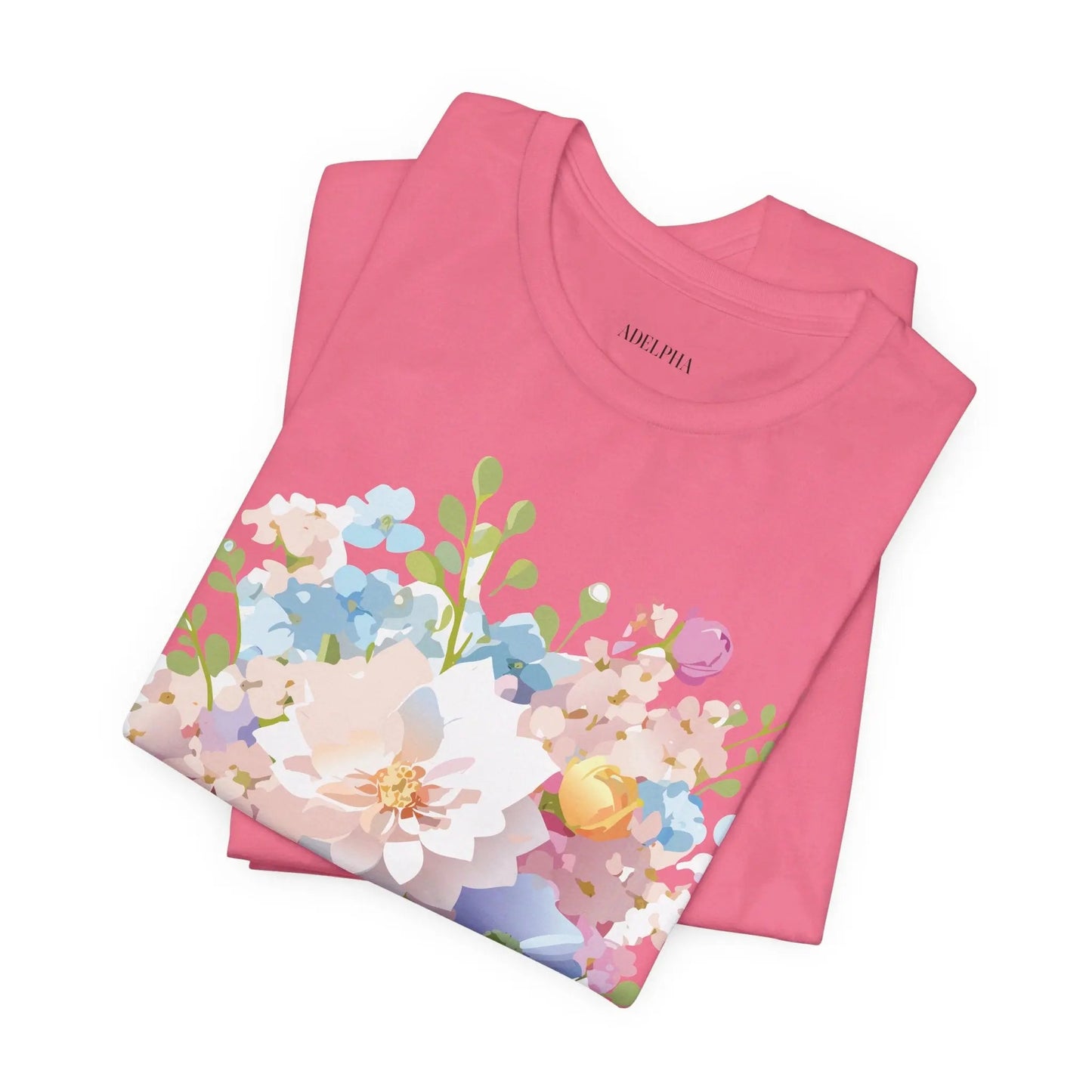 Floral Graphic Tee Unisex Vintage Inspired Art Design By Adelpha Premium Short Sleeve Tee