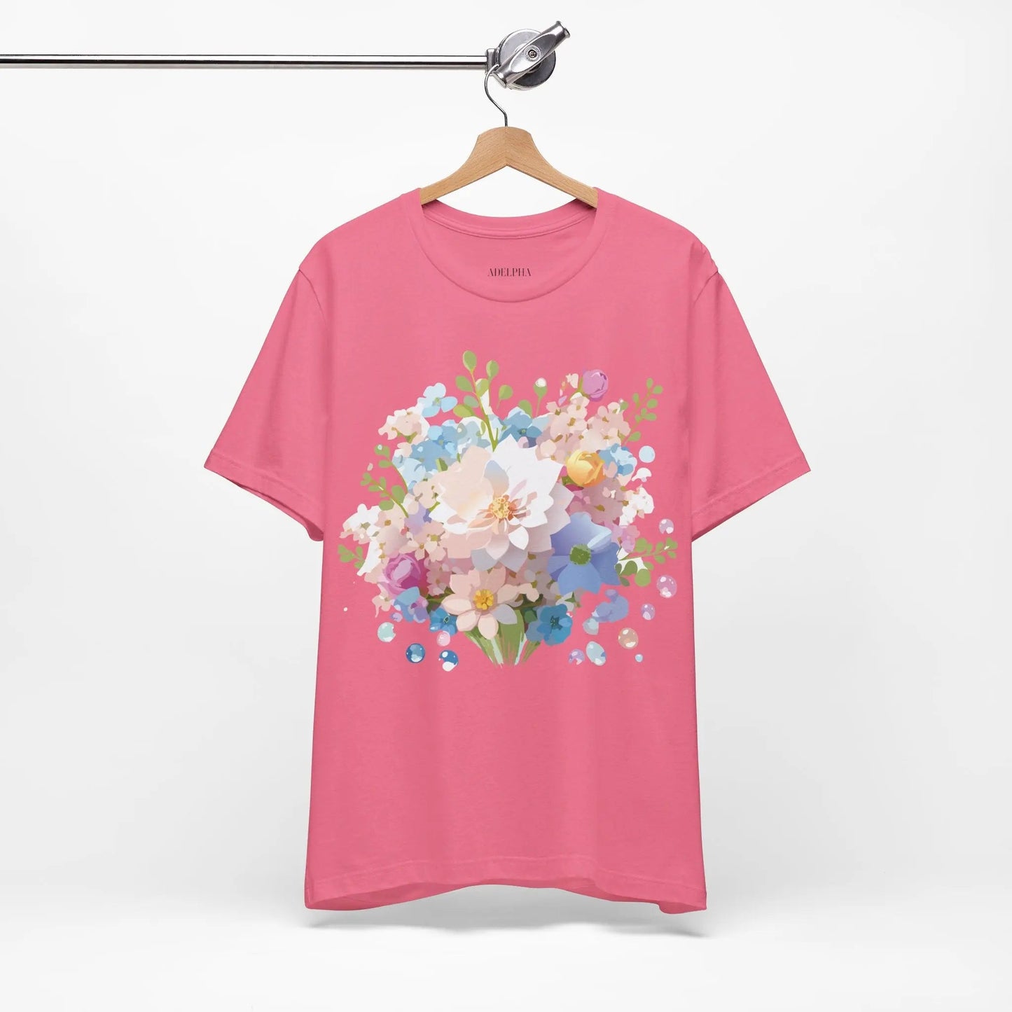 Floral Graphic Tee Unisex Vintage Inspired Art Design By Adelpha Premium Short Sleeve Tee