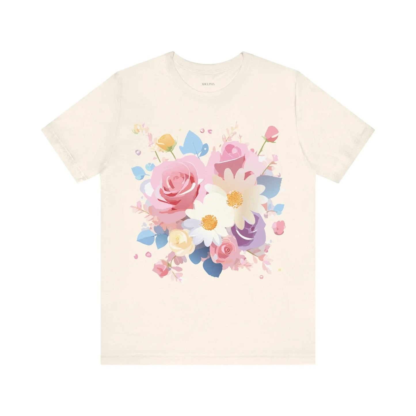Adelpha Floral Graphic T Shirt Unisex Short Sleeve Jersey Tee Art Design Vintage Inspired